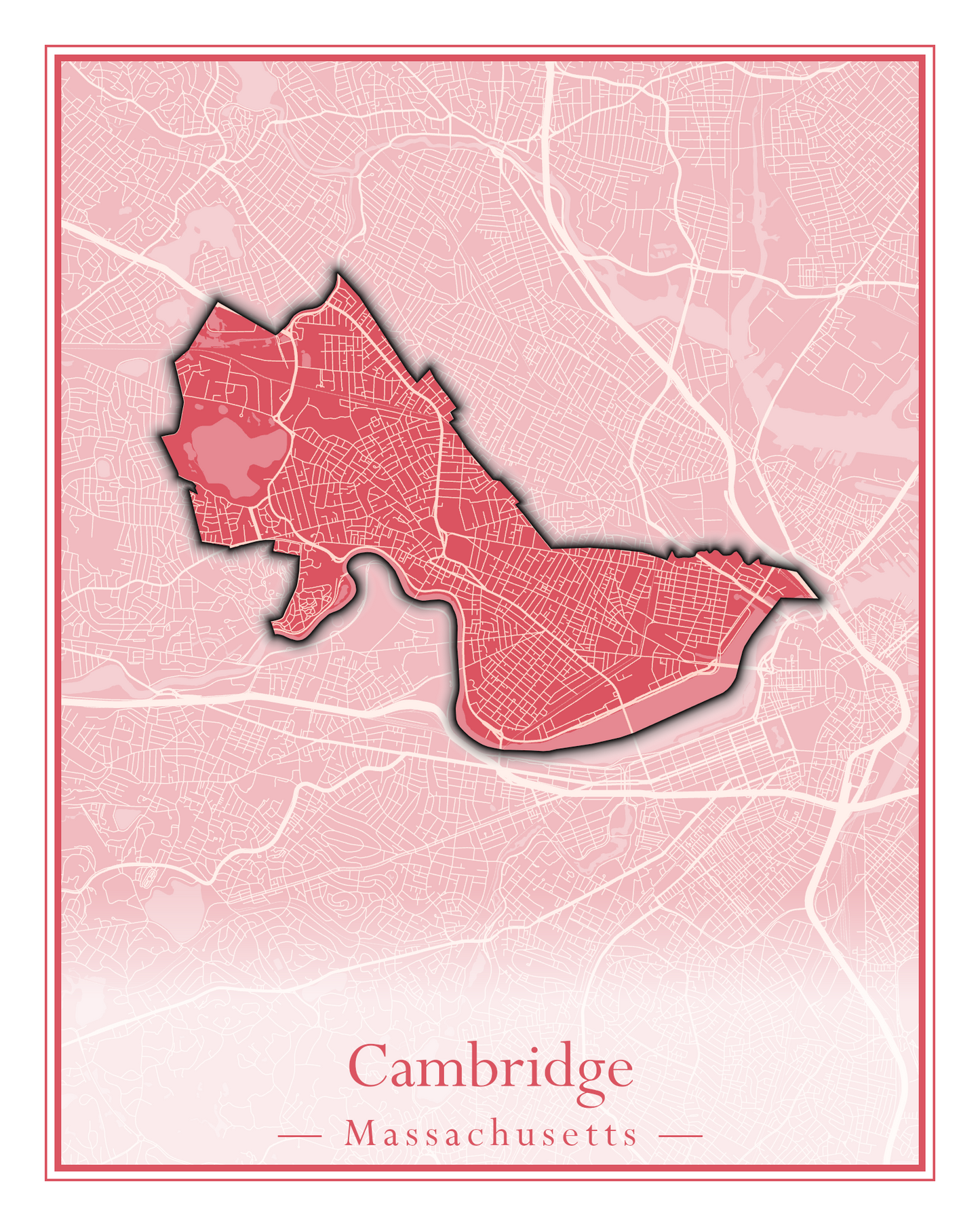 Massachusetts Towns - Street Map (Burlington - Carlisle)