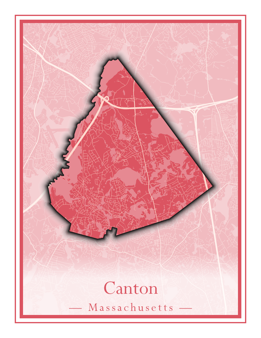 Massachusetts Towns - Street Map (Burlington - Carlisle)