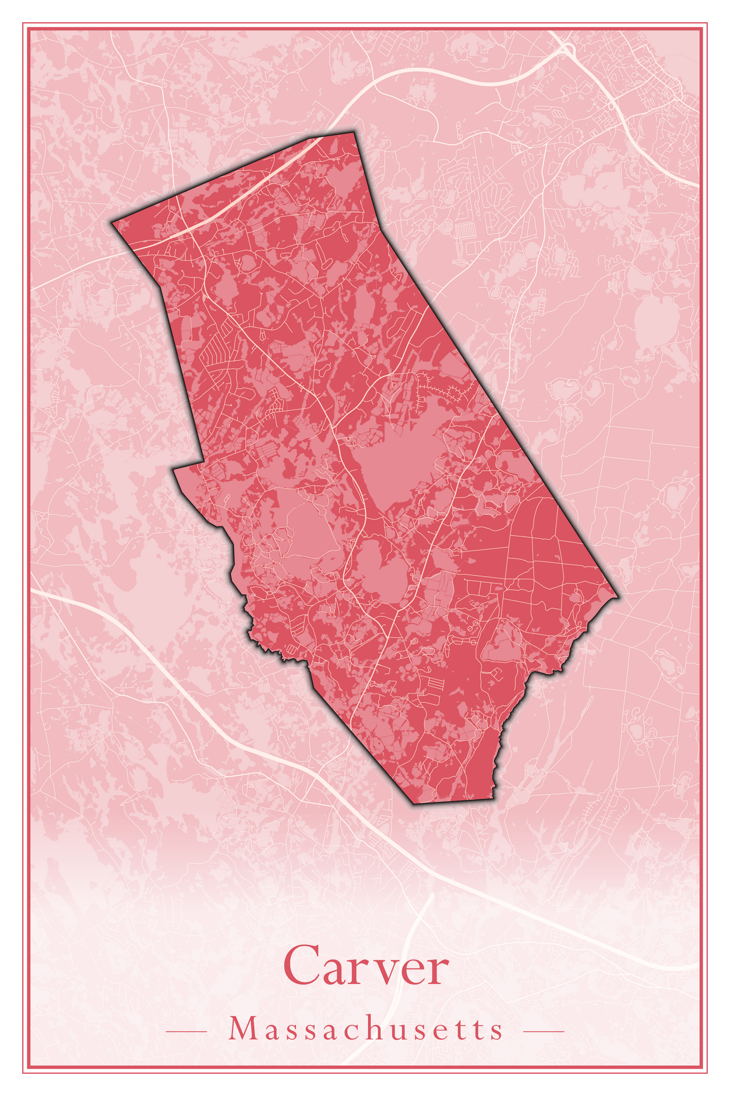 Massachusetts Towns - Street Map (Carver - Chatham)