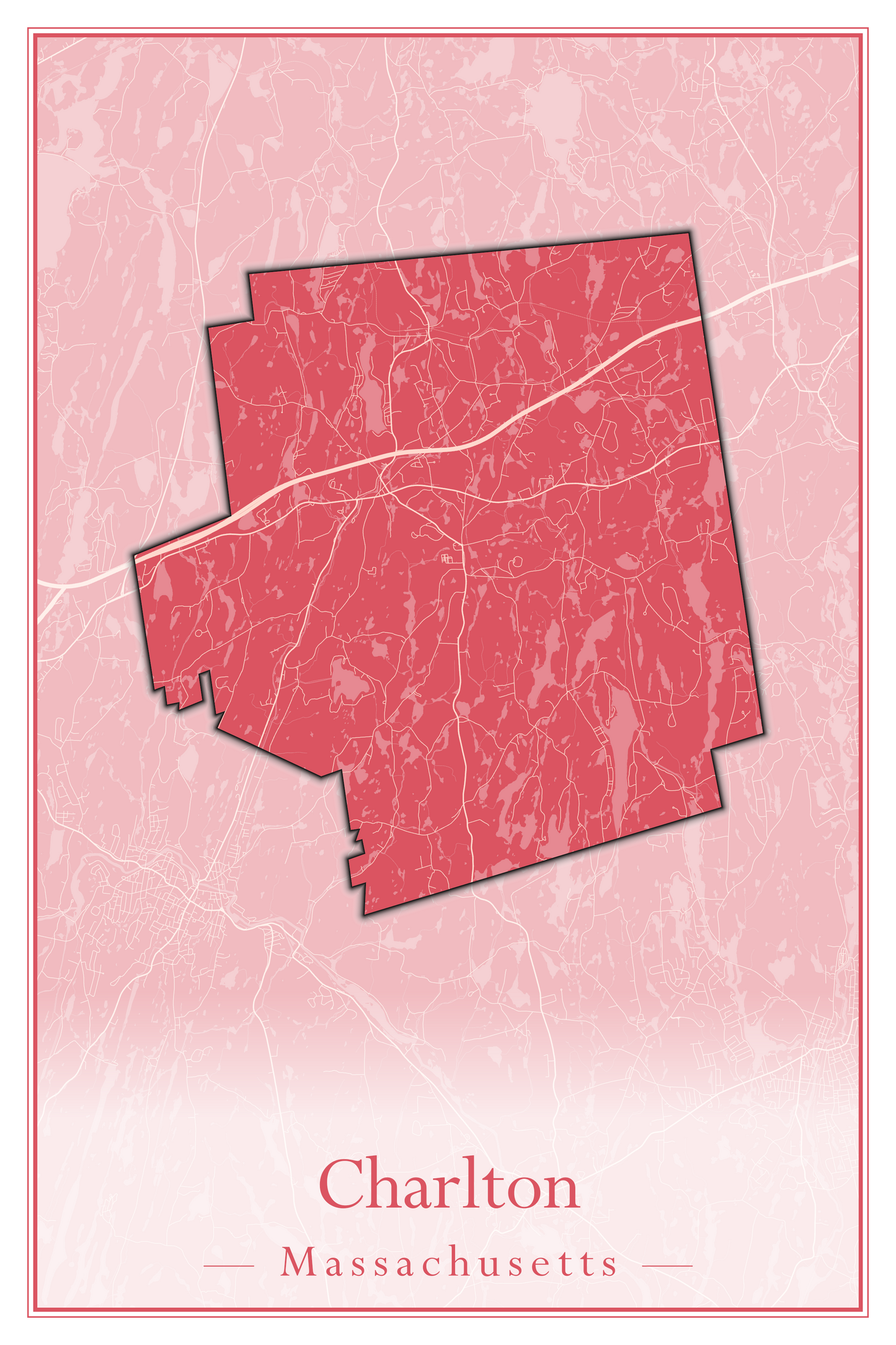 Massachusetts Towns - Street Map (Carver - Chatham)