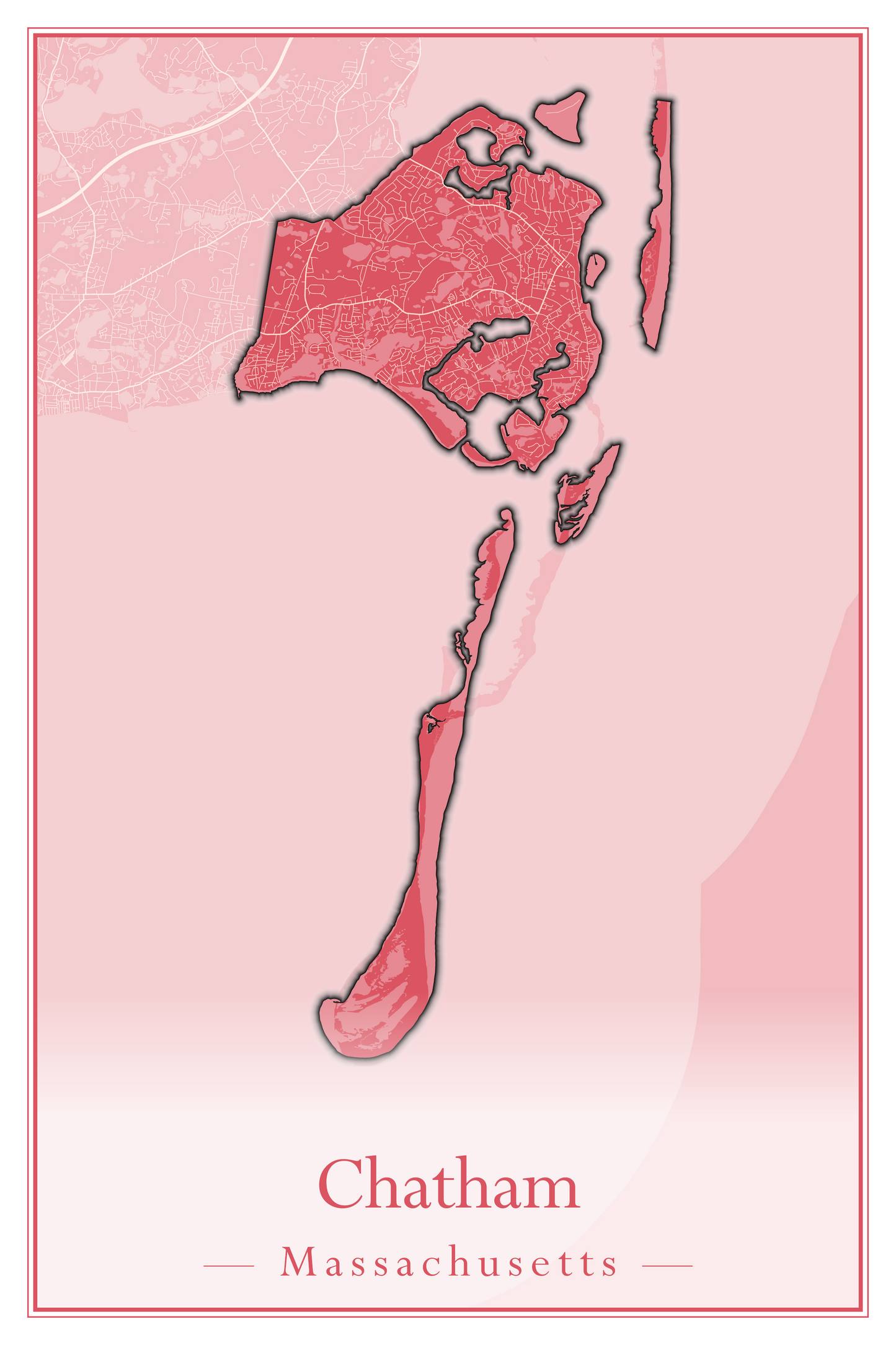 Massachusetts Towns - Street Map (Carver - Chatham)