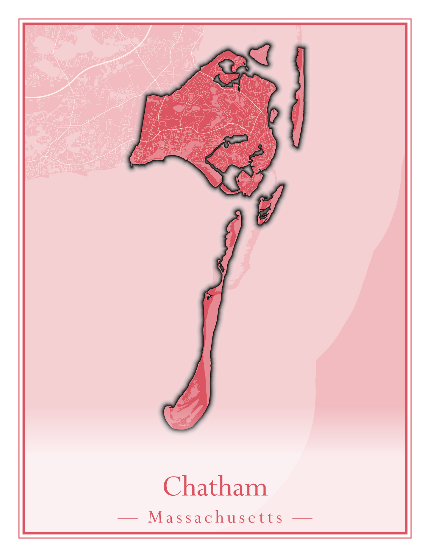 Massachusetts Towns - Street Map (Carver - Chatham)