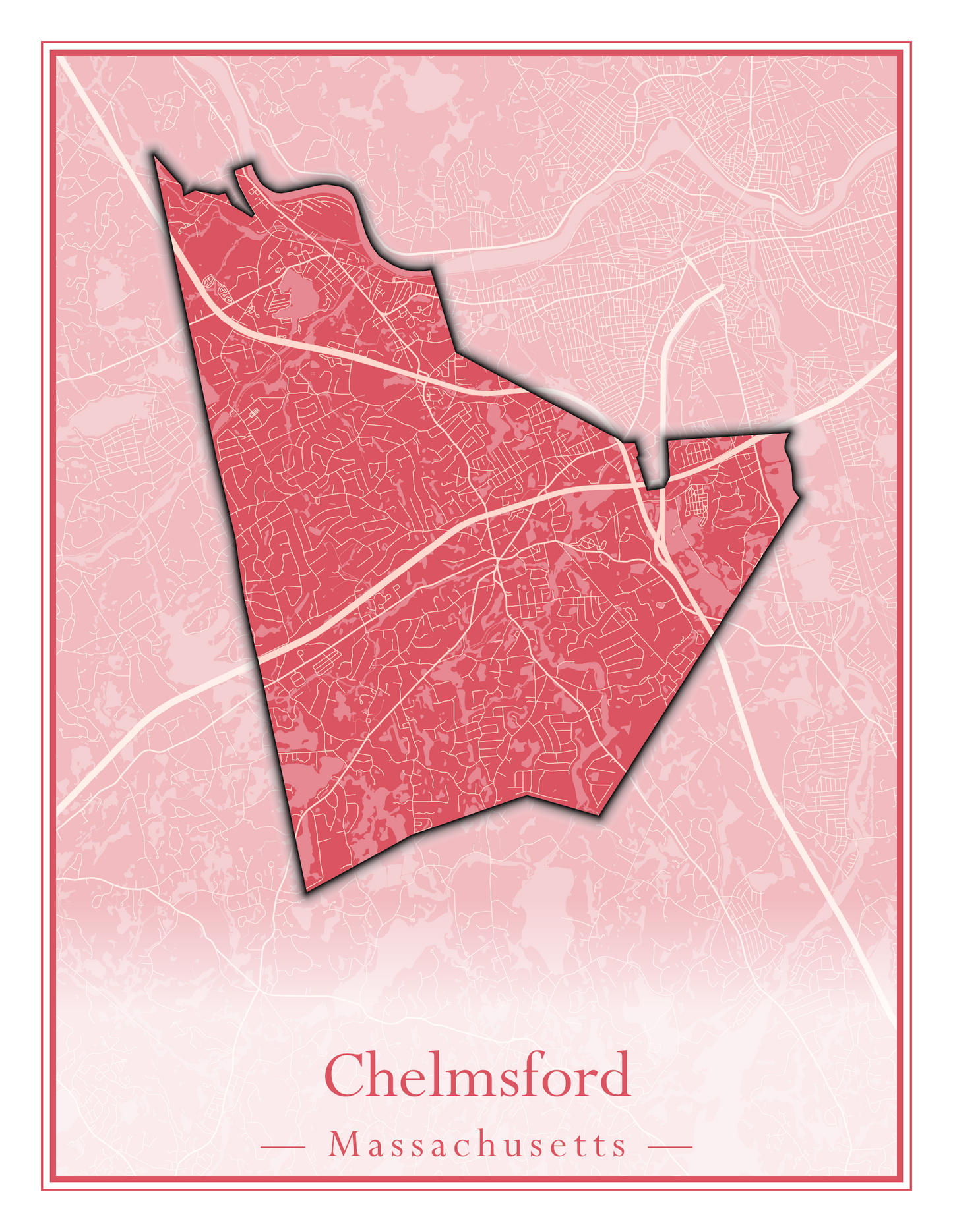 Massachusetts Towns - Street Map (Chelmsford - Chester)