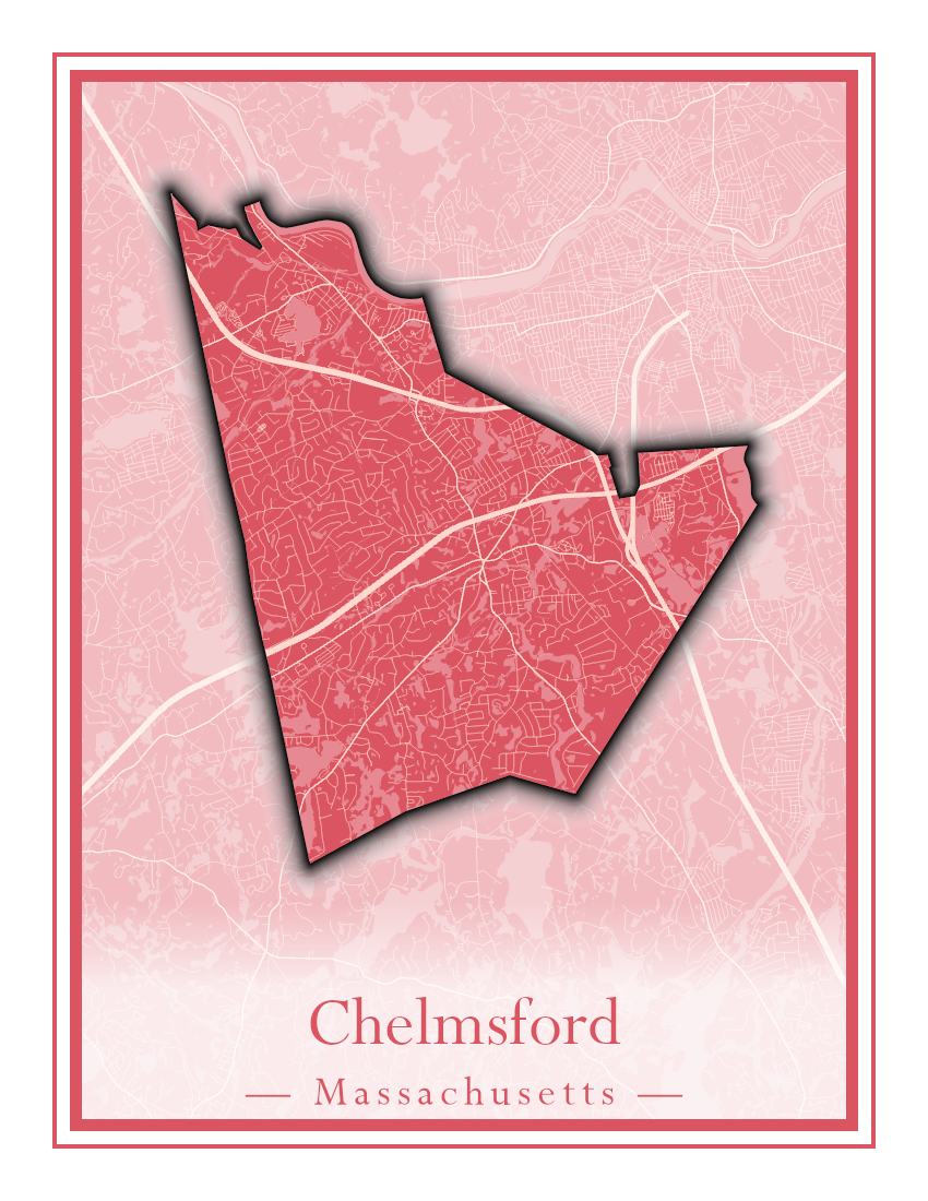 Massachusetts Towns - Street Map (Chelmsford - Chester)