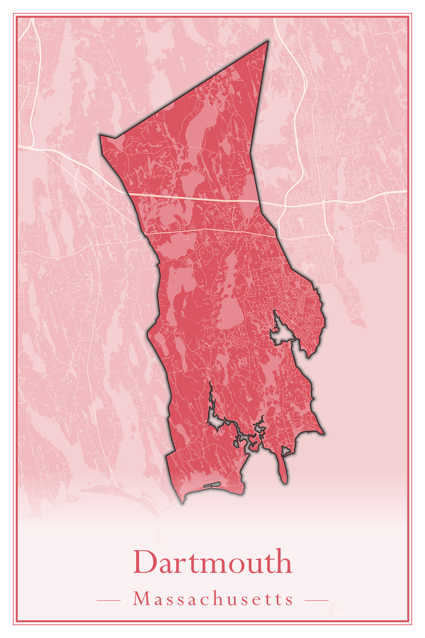 Massachusetts Towns - Street Map (Dartmouth - Dennis)