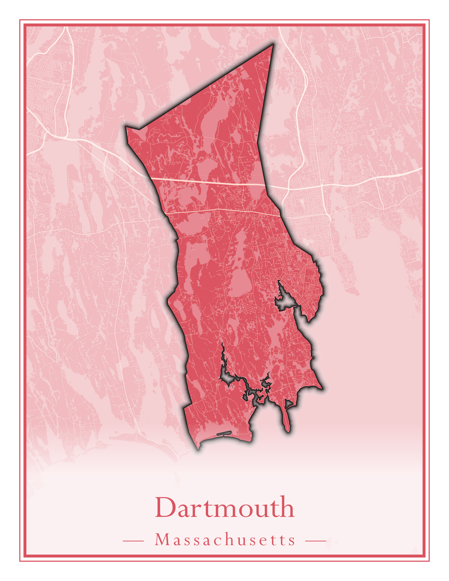 Massachusetts Towns - Street Map (Dartmouth - Dennis)