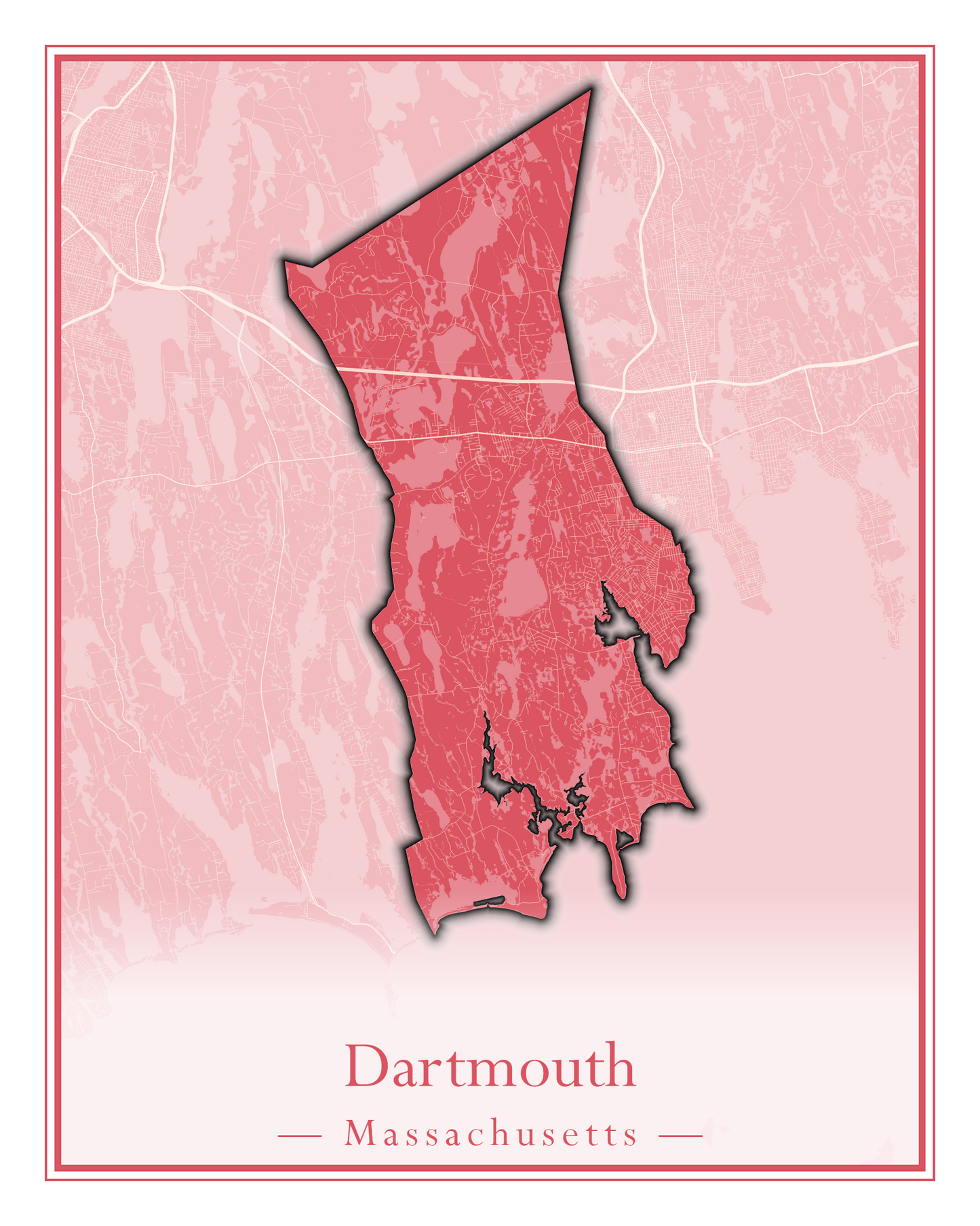 Massachusetts Towns - Street Map (Dartmouth - Dennis)