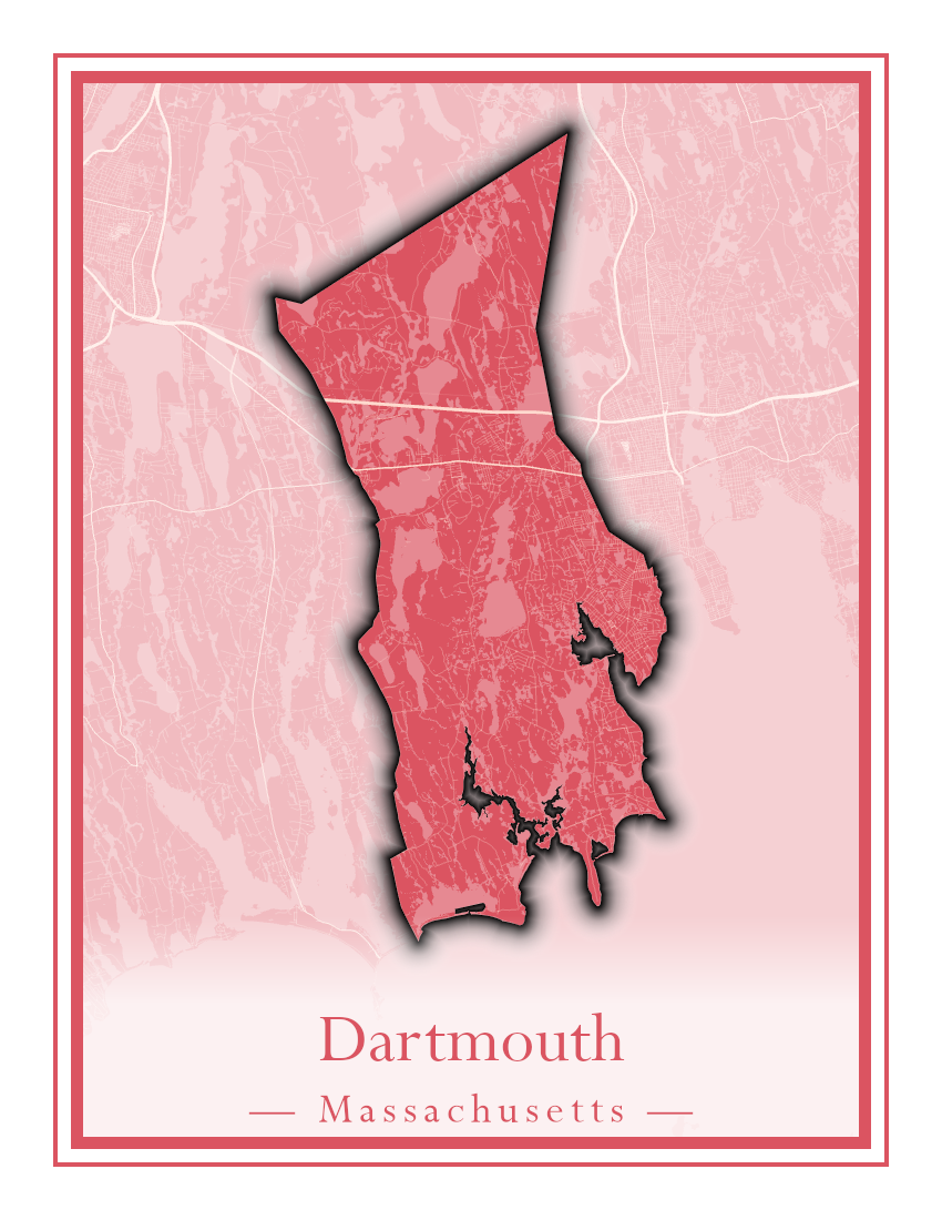 Massachusetts Towns - Street Map (Dartmouth - Dennis)