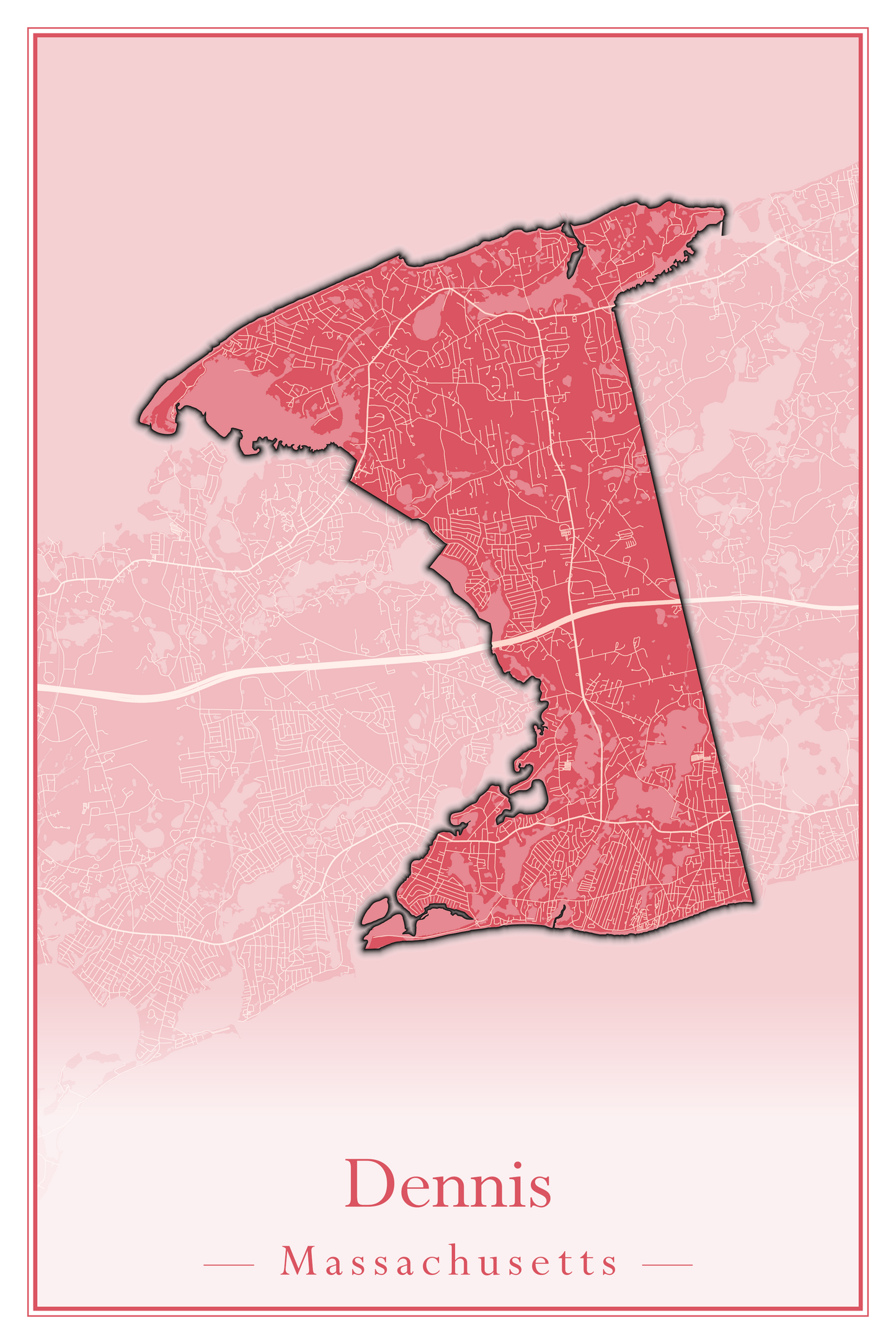 Massachusetts Towns - Street Map (Dartmouth - Dennis)