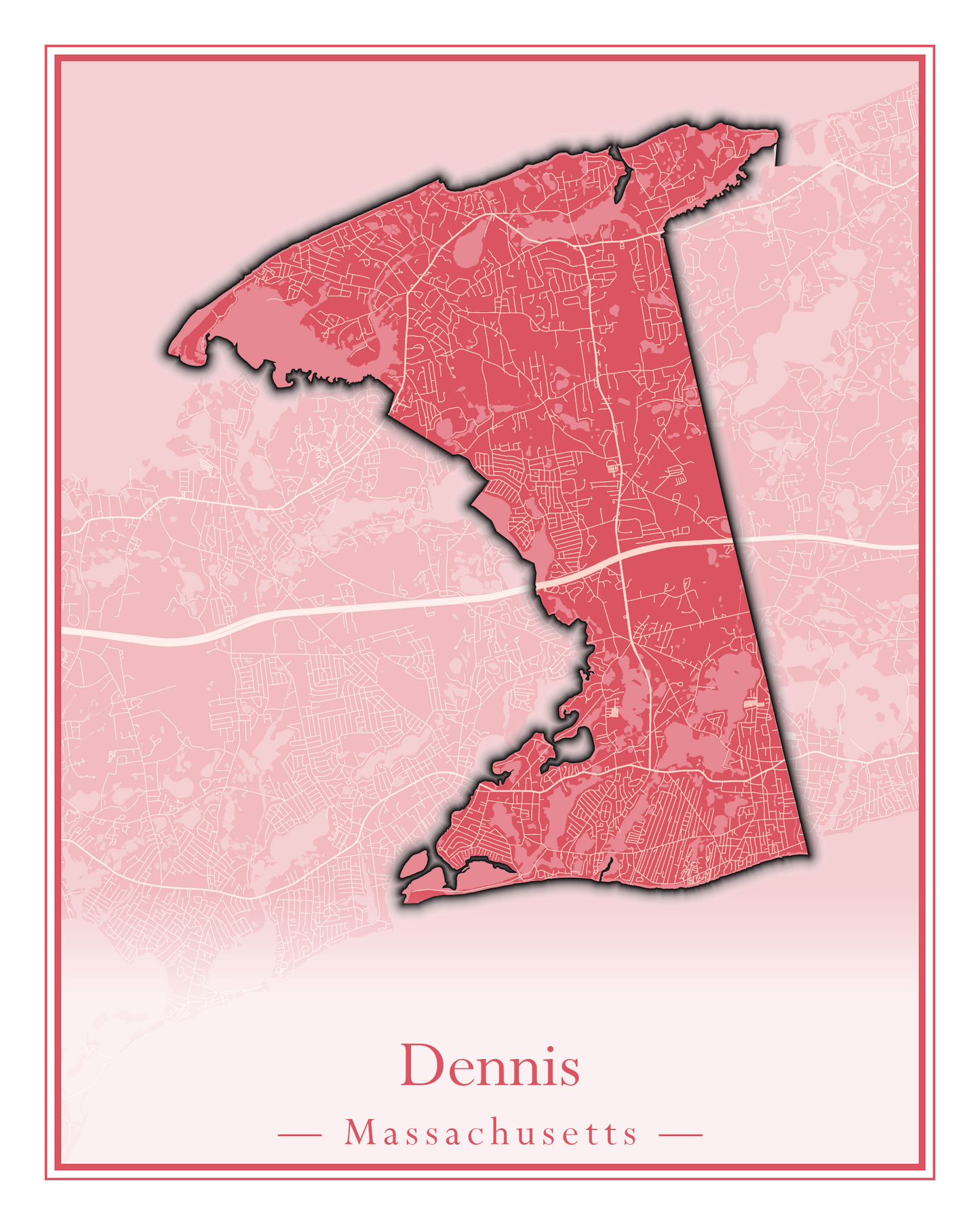 Massachusetts Towns - Street Map (Dartmouth - Dennis)