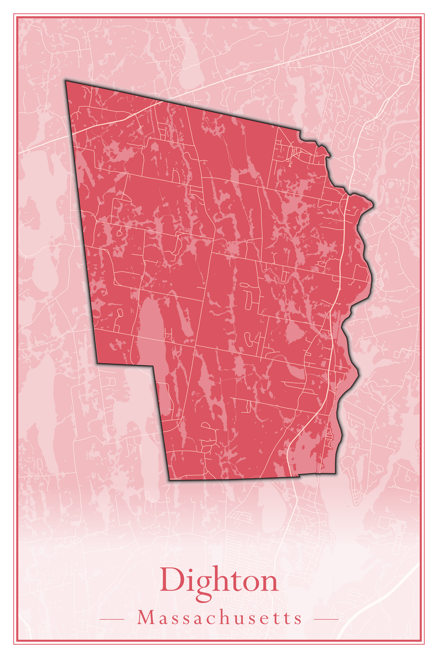 Massachusetts Towns - Street Map (Dighton - Dracut)