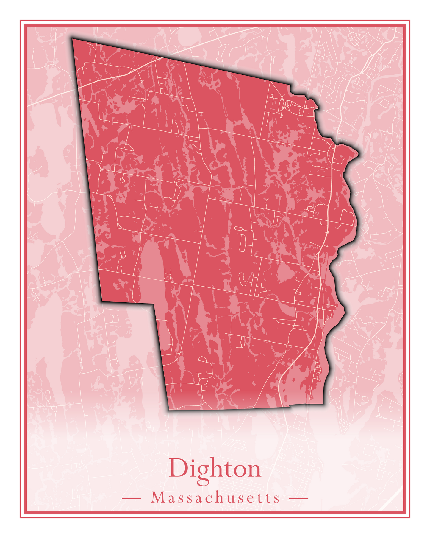 Massachusetts Towns - Street Map (Dighton - Dracut)