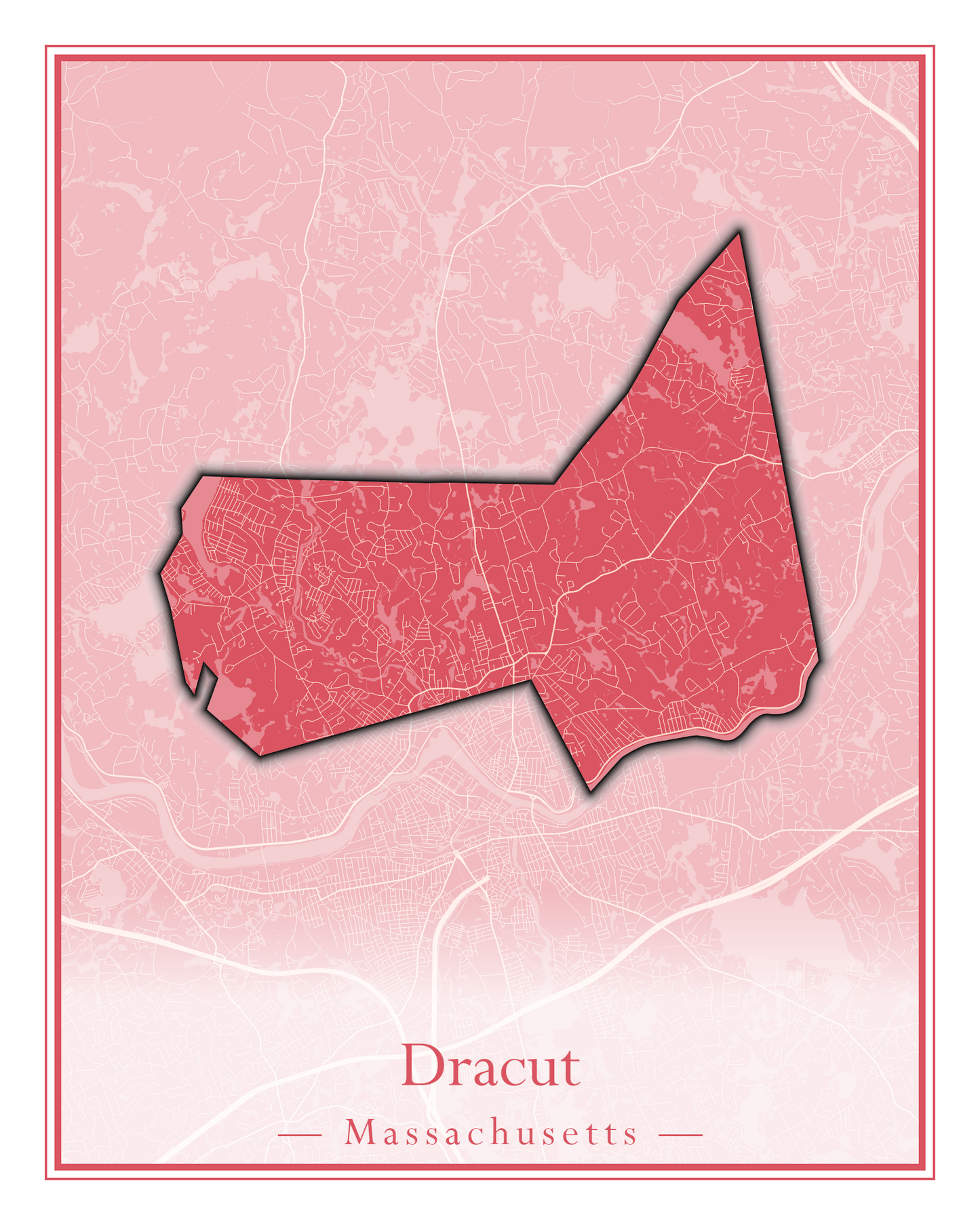 Massachusetts Towns - Street Map (Dighton - Dracut)