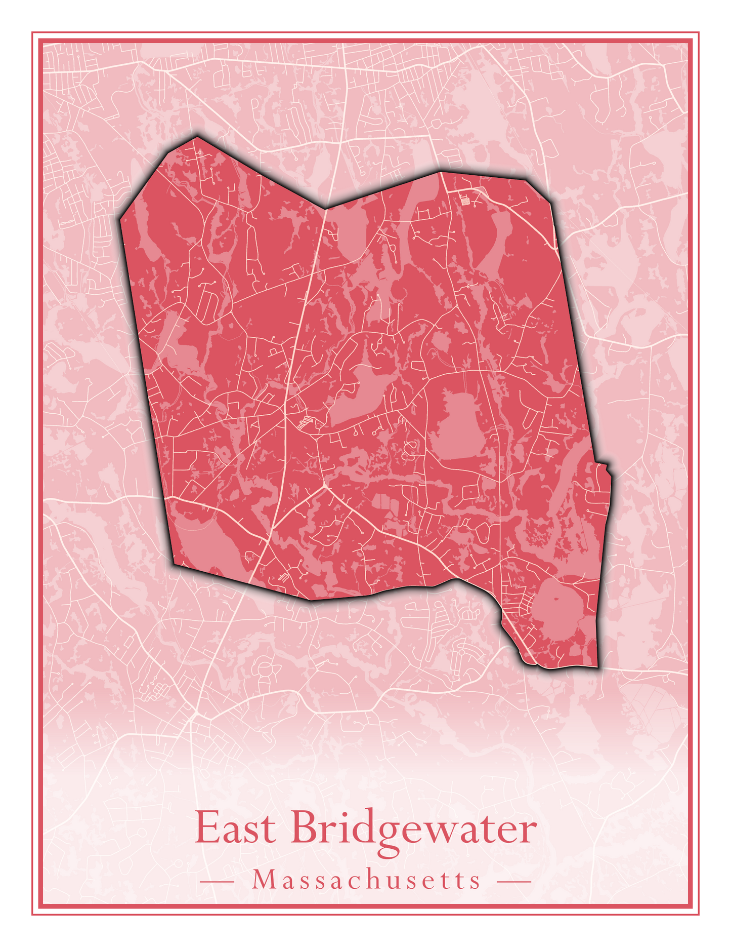 Massachusetts Towns - Street Map (Dudley - East Bridgewater)