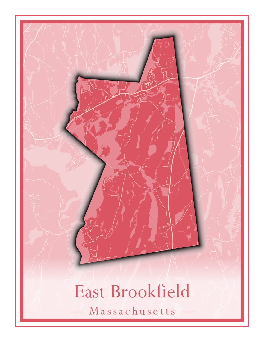 Massachusetts Towns - Street Map (East Brookfield - Easthampton)