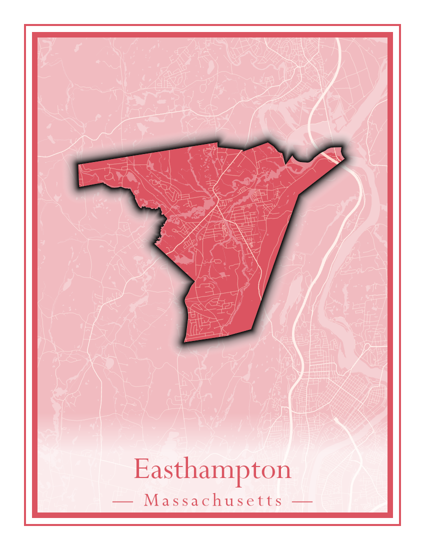 Massachusetts Towns - Street Map (East Brookfield - Easthampton)