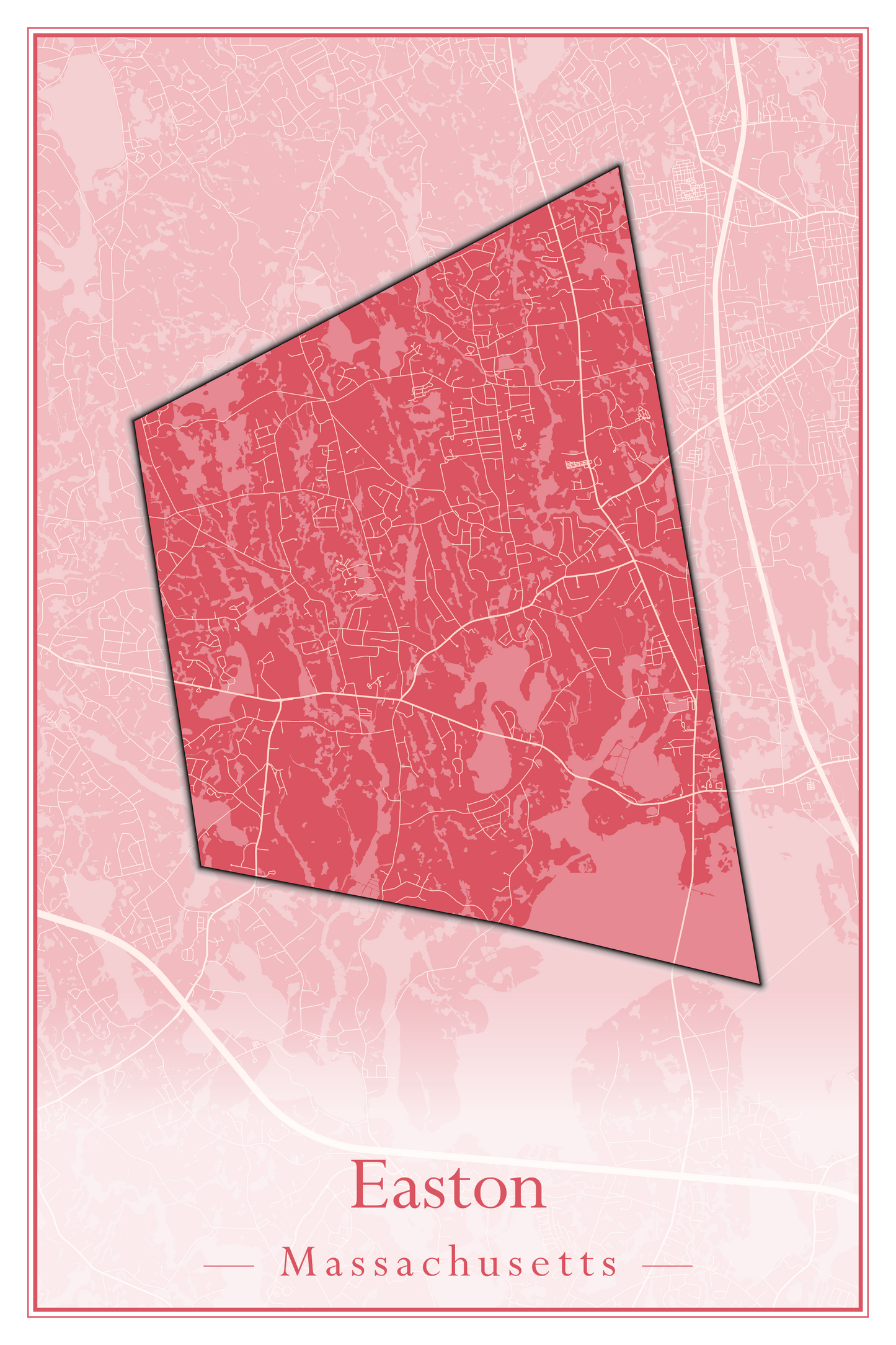 Massachusetts Towns - Street Map (Easton - Erving)