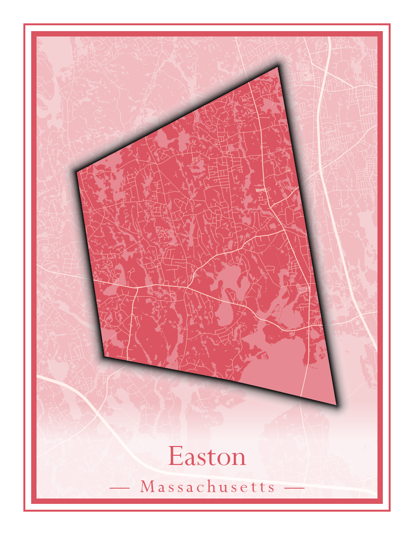 Massachusetts Towns - Street Map (Easton - Erving)