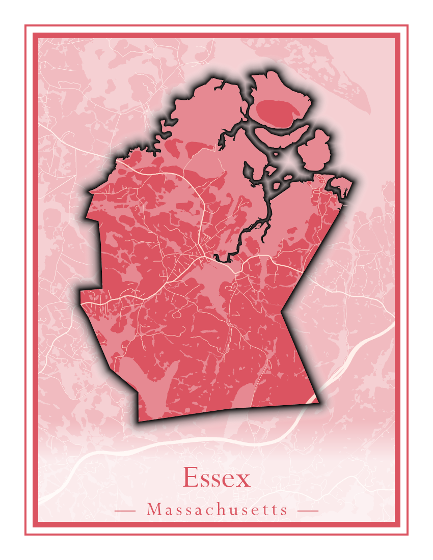 Massachusetts Towns - Street Map (Essex - Fall River)