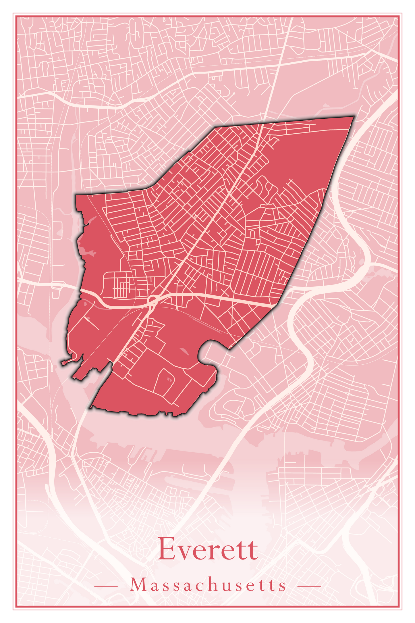 Massachusetts Towns - Street Map (Essex - Fall River)