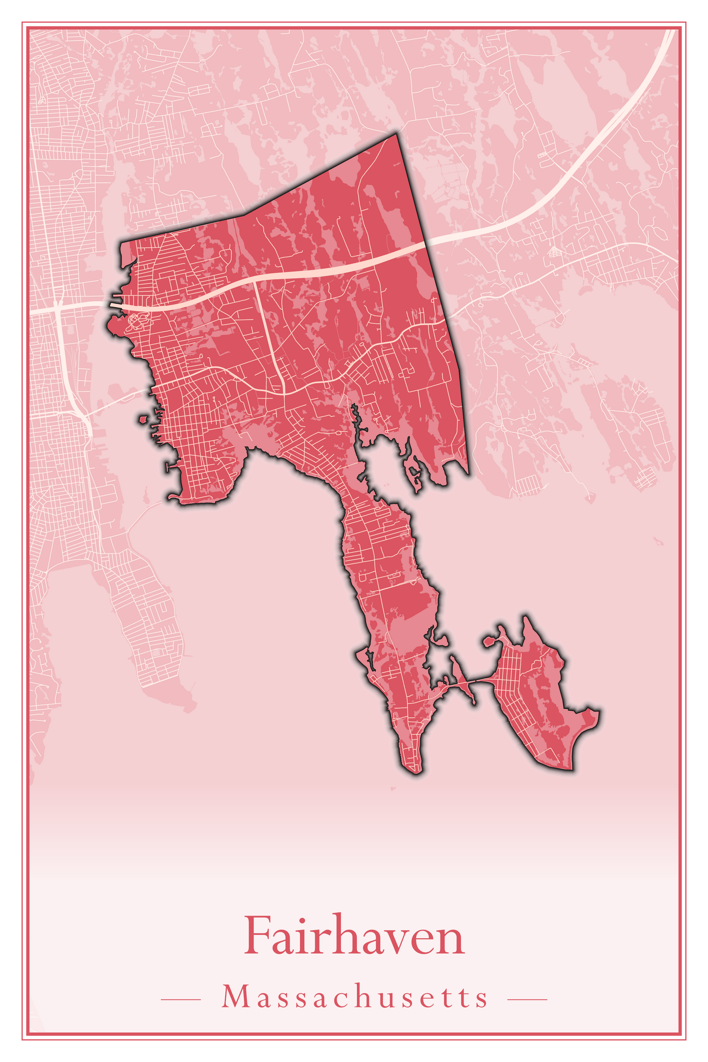 Massachusetts Towns - Street Map (Essex - Fall River)