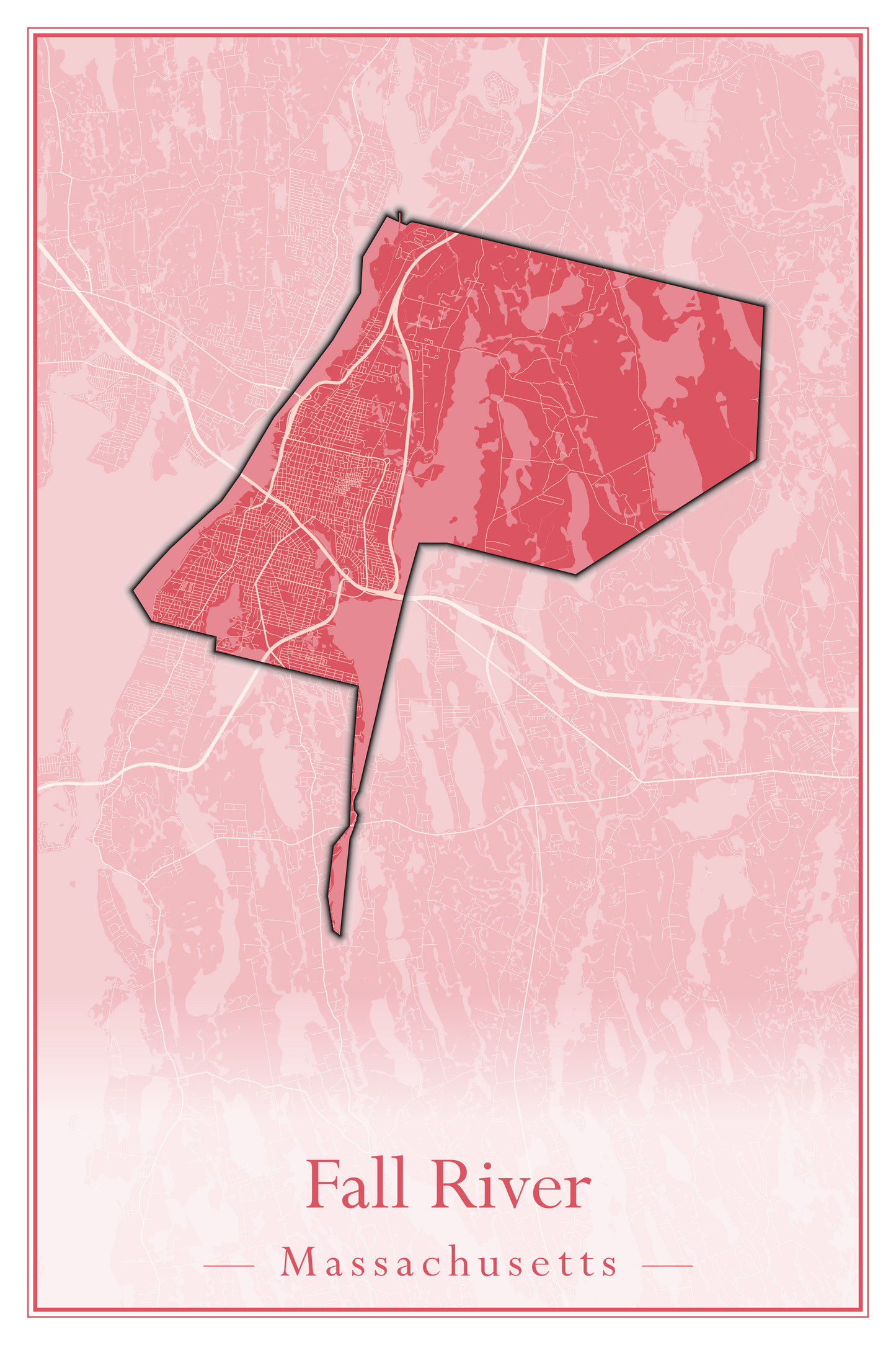 Massachusetts Towns - Street Map (Essex - Fall River)