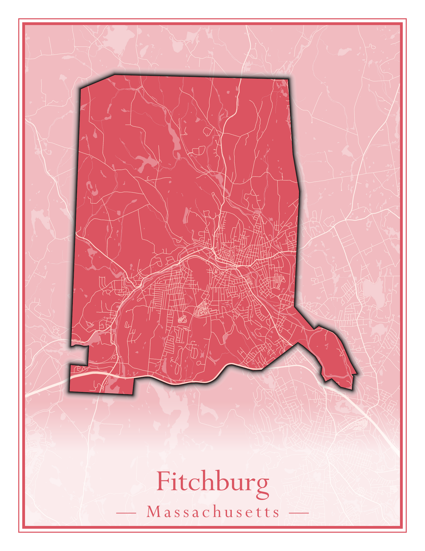 Massachusetts Towns - Street Map (Falmouth - Foxborough)