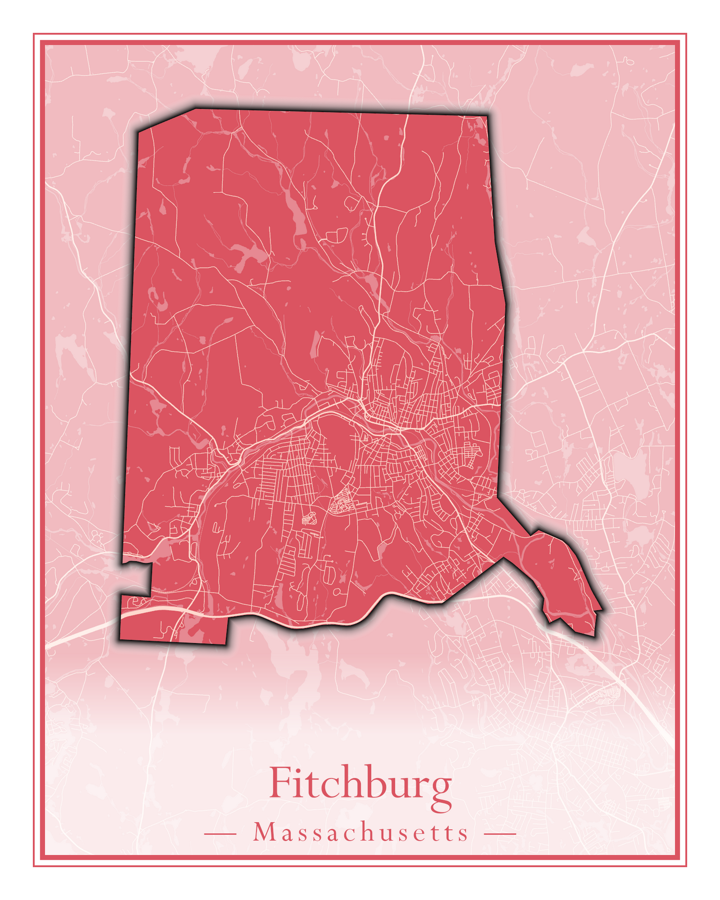 Massachusetts Towns - Street Map (Falmouth - Foxborough)