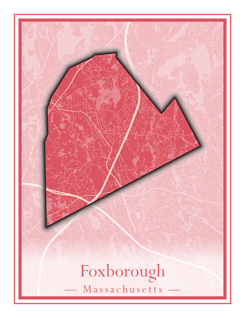 Massachusetts Towns - Street Map (Falmouth - Foxborough)