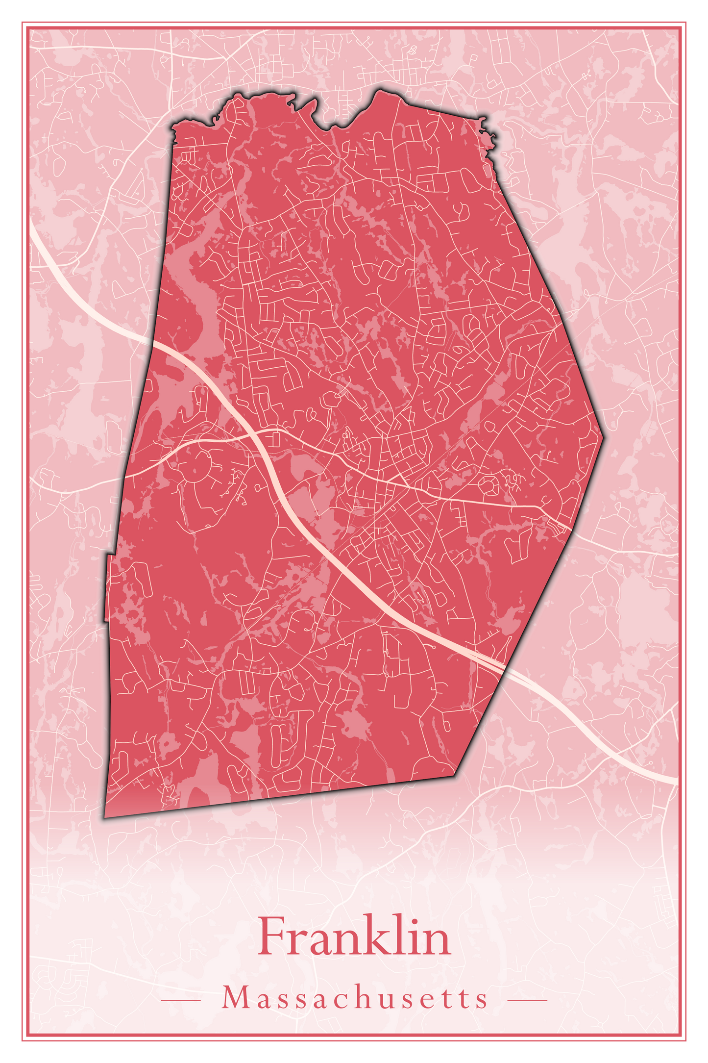 Massachusetts Towns - Street Map (Framingham - Gardner)