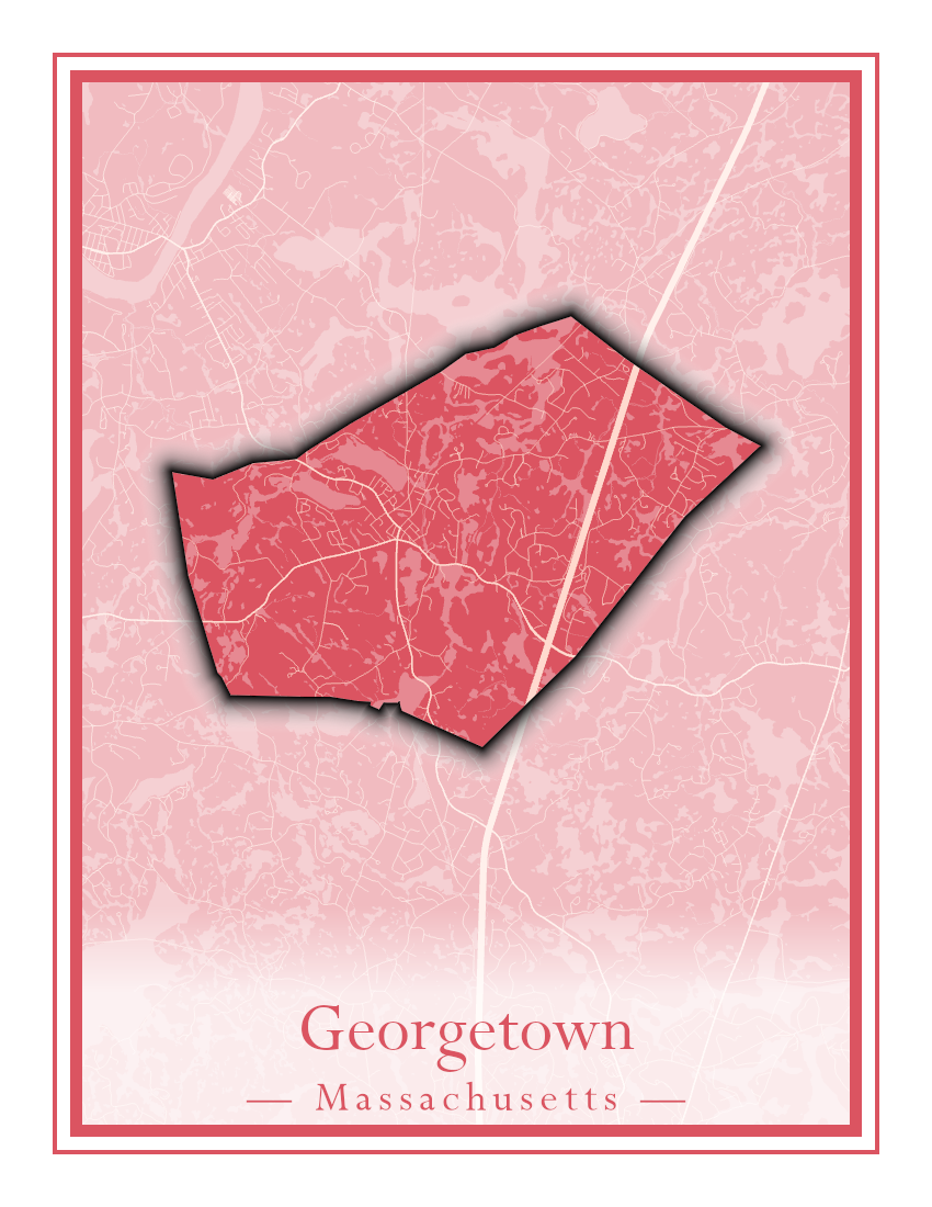 Massachusetts Towns - Street Map (Georgetown - Goshen)