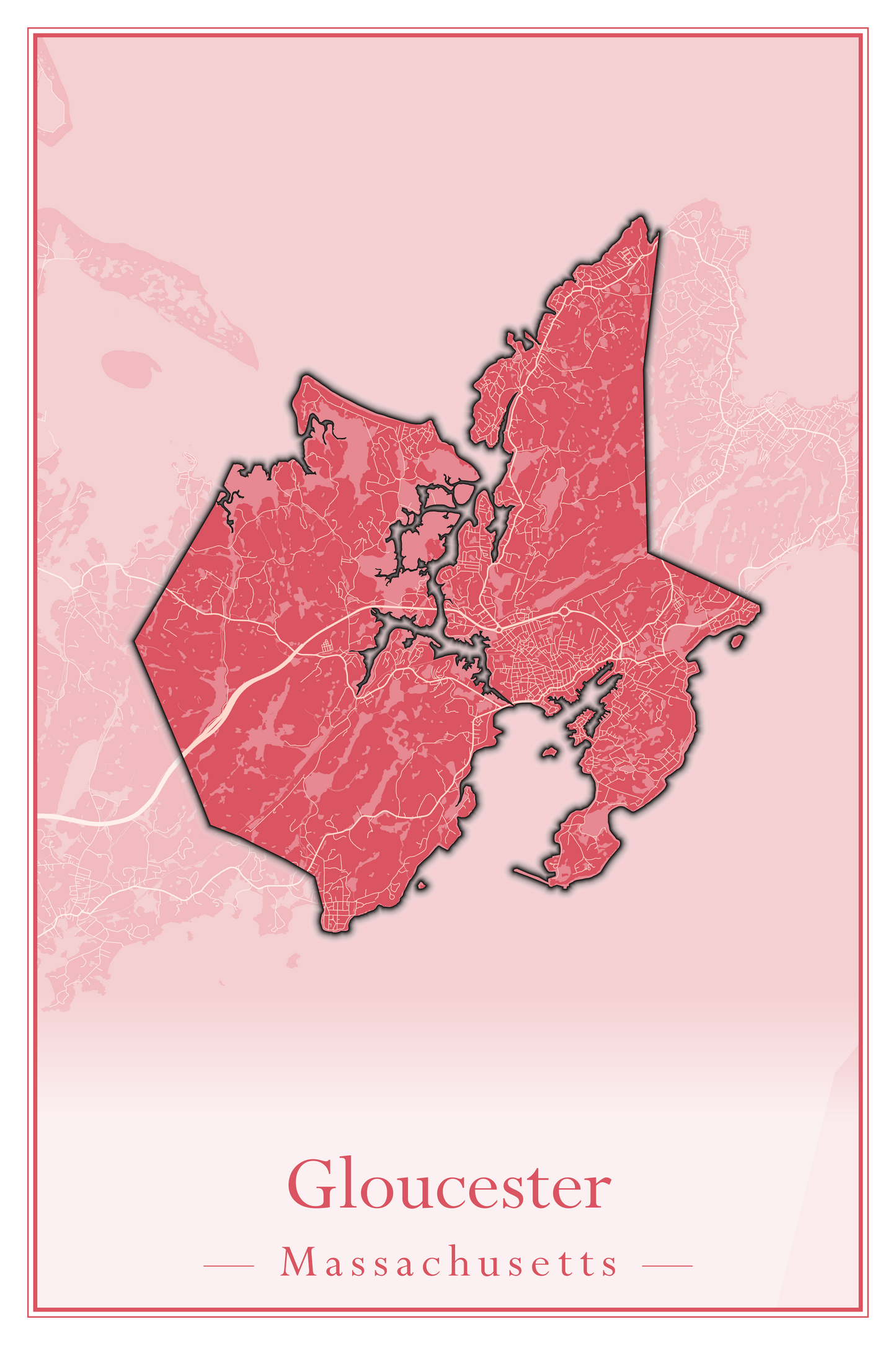 Massachusetts Towns - Street Map (Georgetown - Goshen)