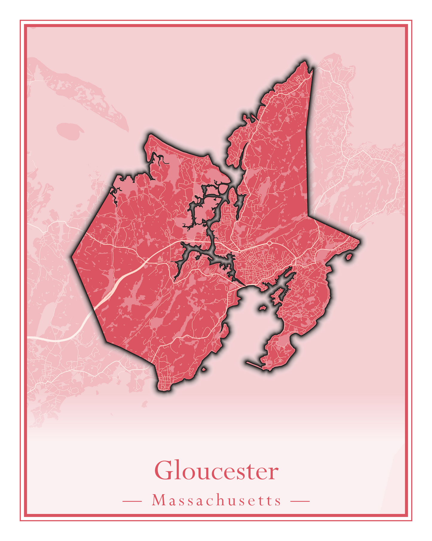 Massachusetts Towns - Street Map (Georgetown - Goshen)