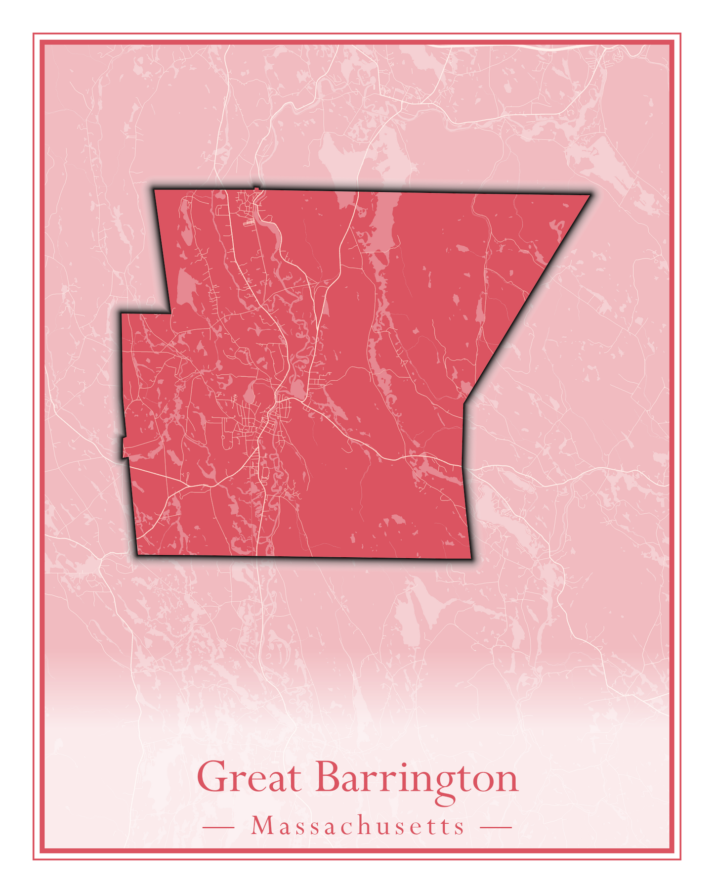 Massachusetts Towns - Street Map (Great Barrington - Groveland)