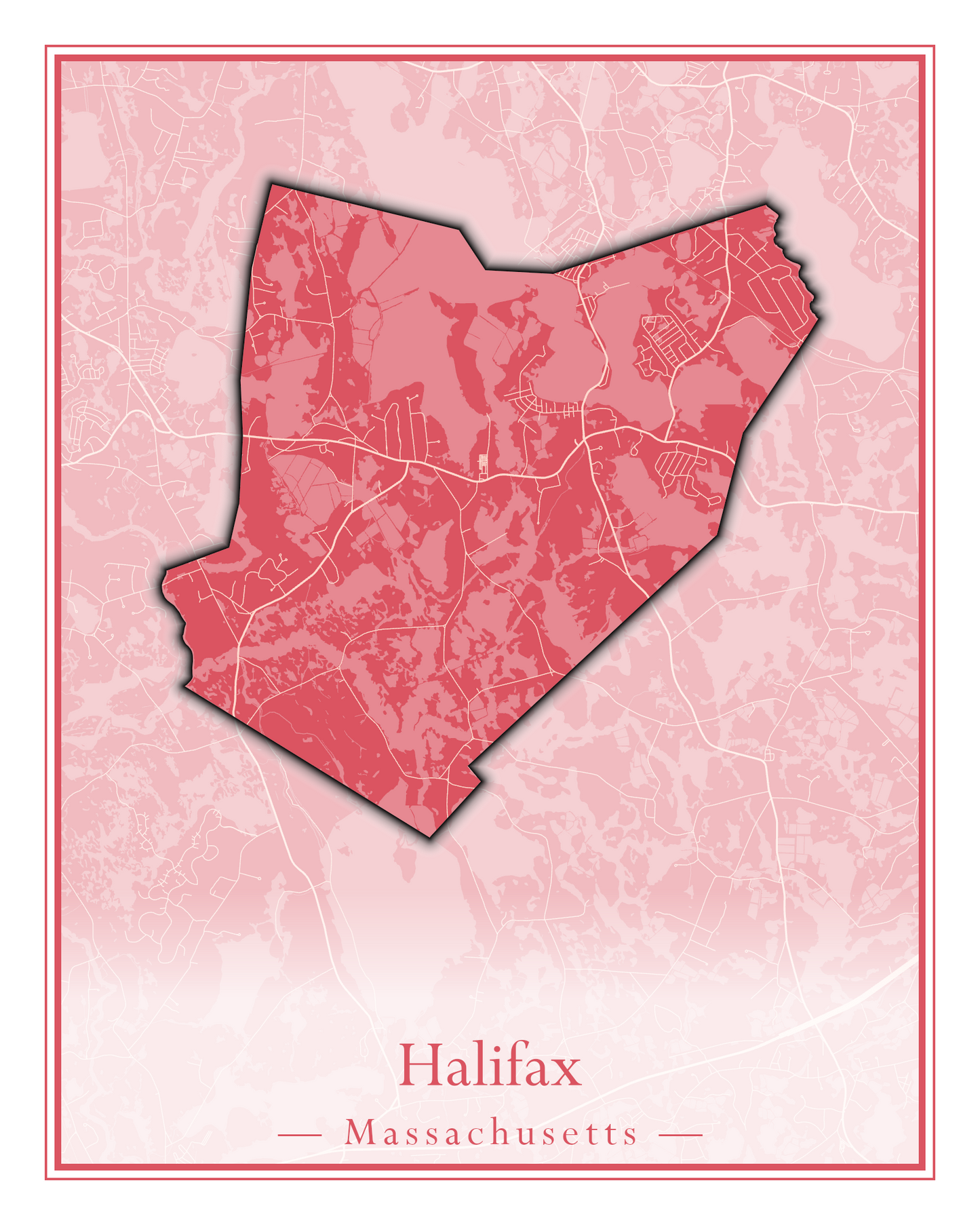 Massachusetts Towns - Street Map (Hadley - Hampden)