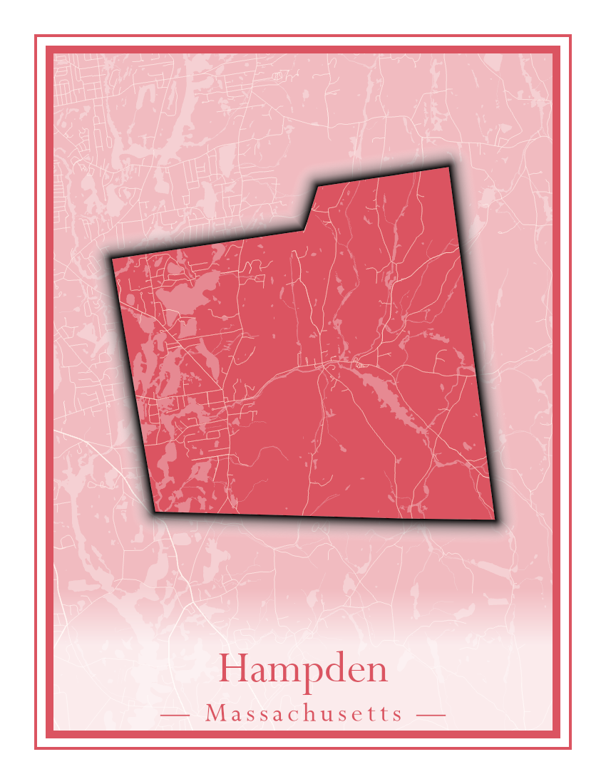 Massachusetts Towns - Street Map (Hadley - Hampden)