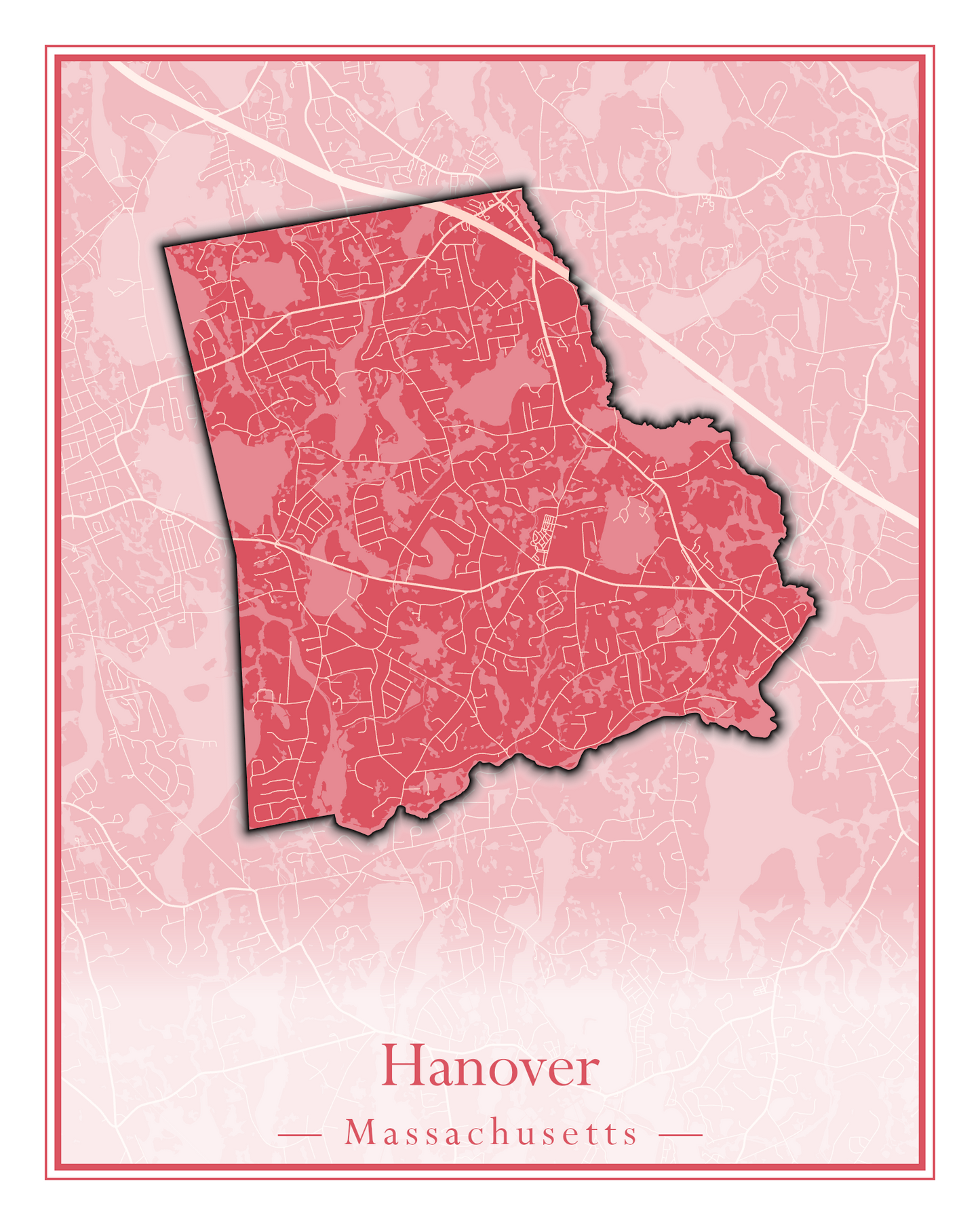 Massachusetts Towns - Street Map (Hancock - Hardwick)