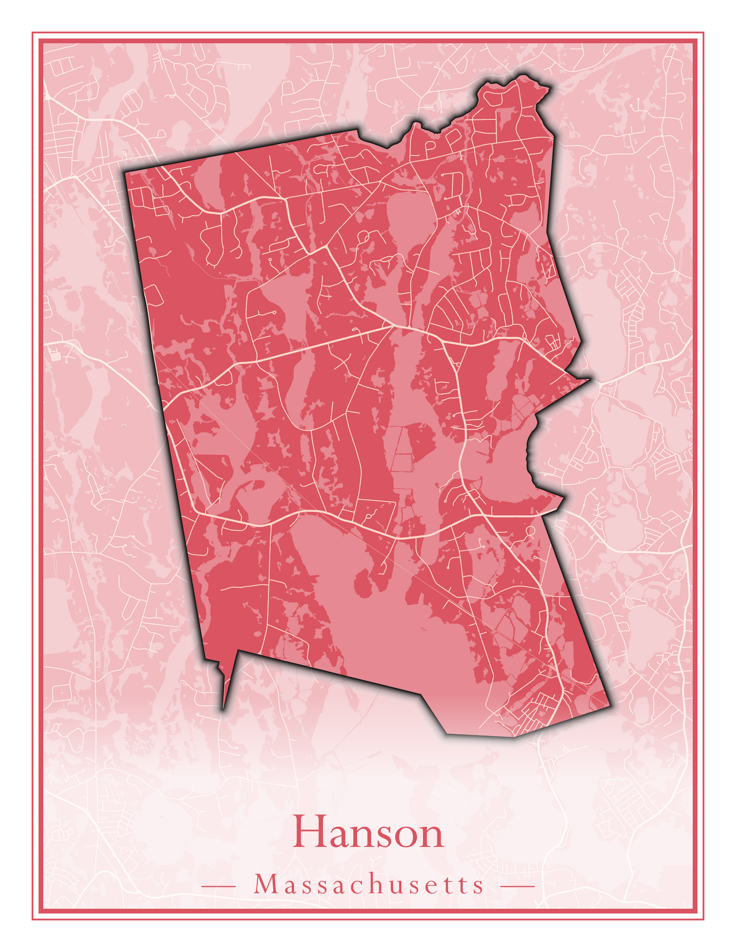 Massachusetts Towns - Street Map (Hancock - Hardwick)