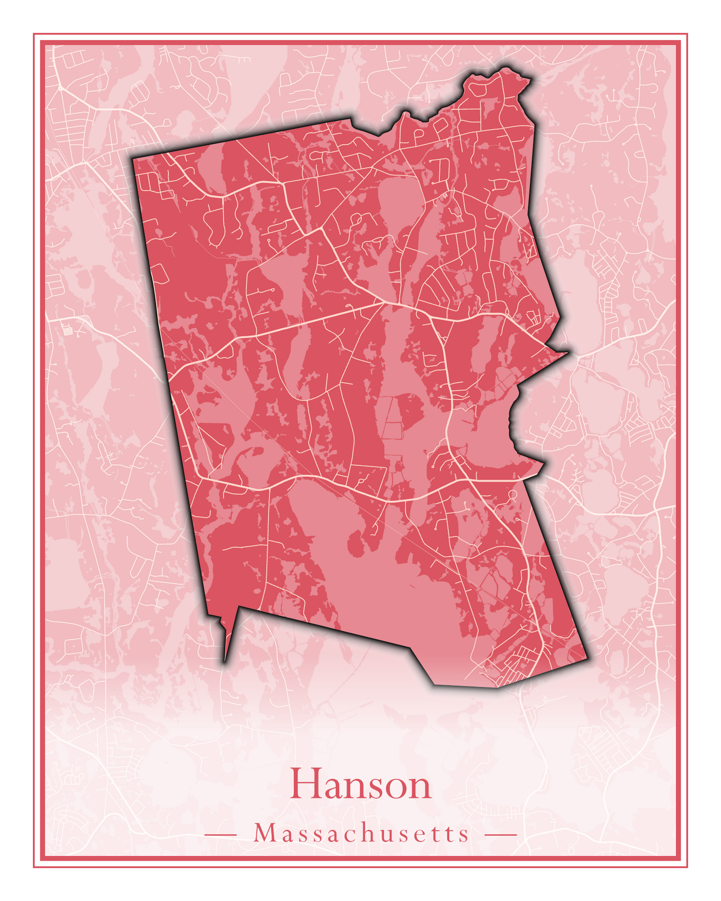 Massachusetts Towns - Street Map (Hancock - Hardwick)