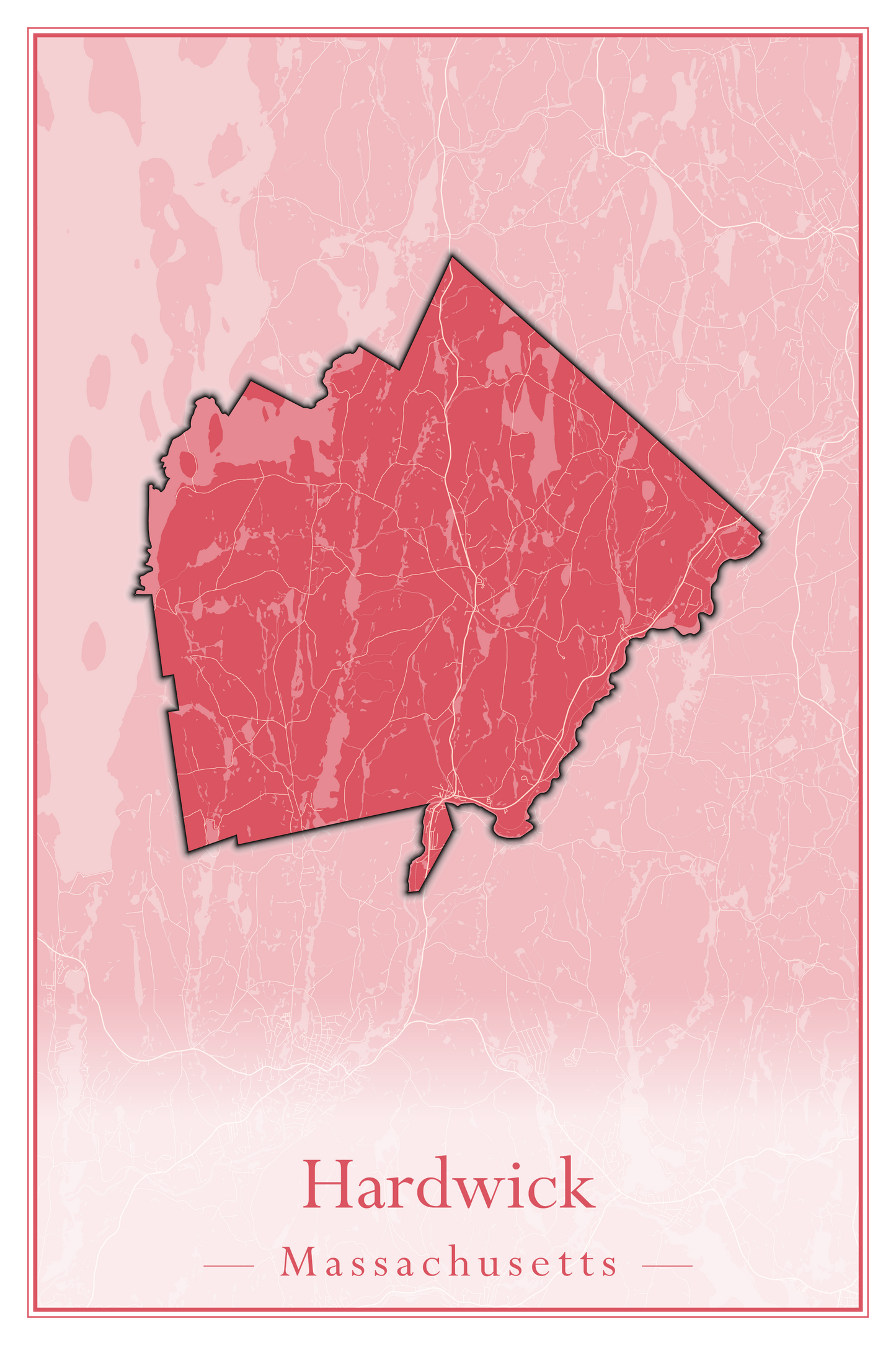 Massachusetts Towns - Street Map (Hancock - Hardwick)