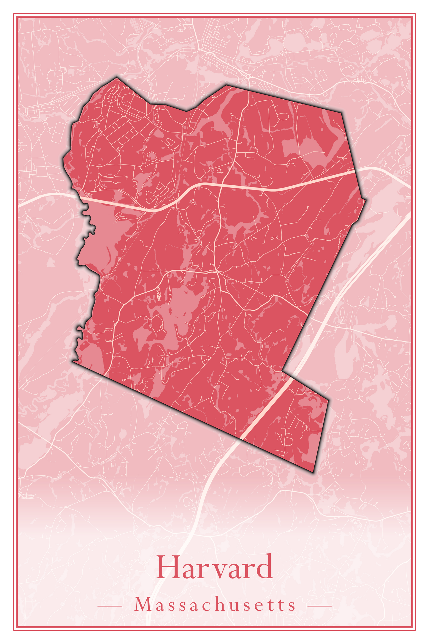 Massachusetts Towns - Street Map (Harvard - Haverhill)