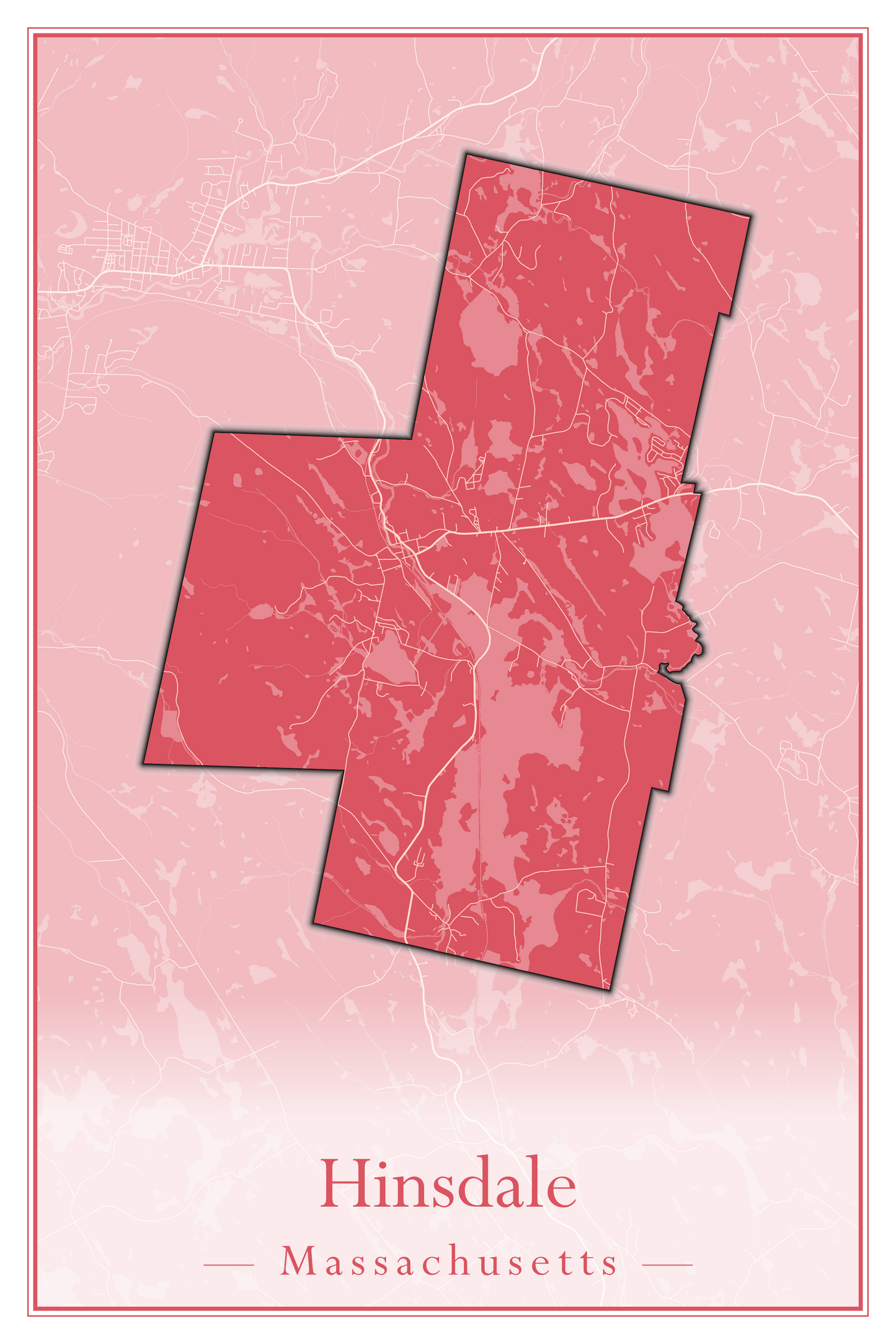 Massachusetts Towns - Street Map (Hawley - Hinsdale)