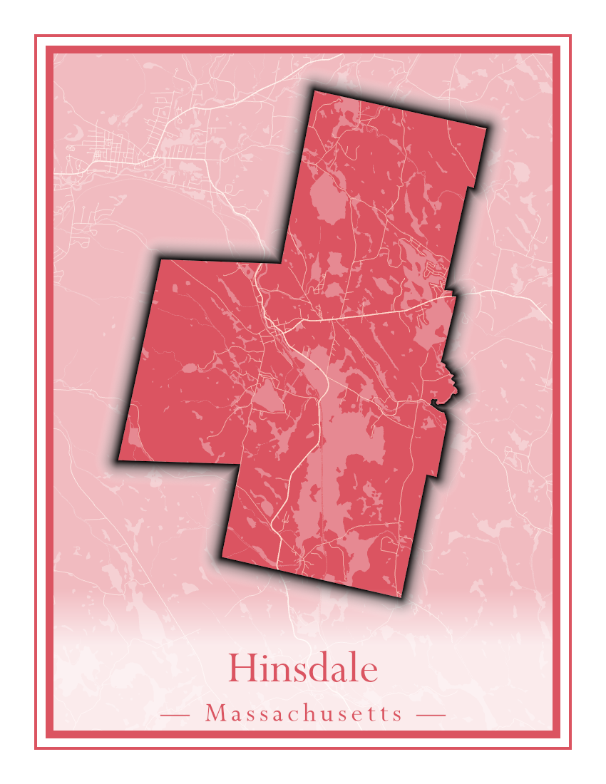 Massachusetts Towns - Street Map (Hawley - Hinsdale)