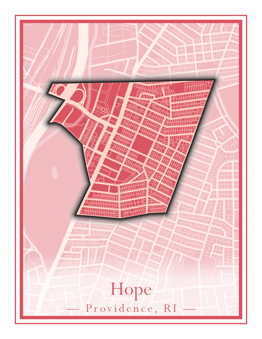 Providence Neighborhoods - Street Map (Hartford - Manton)