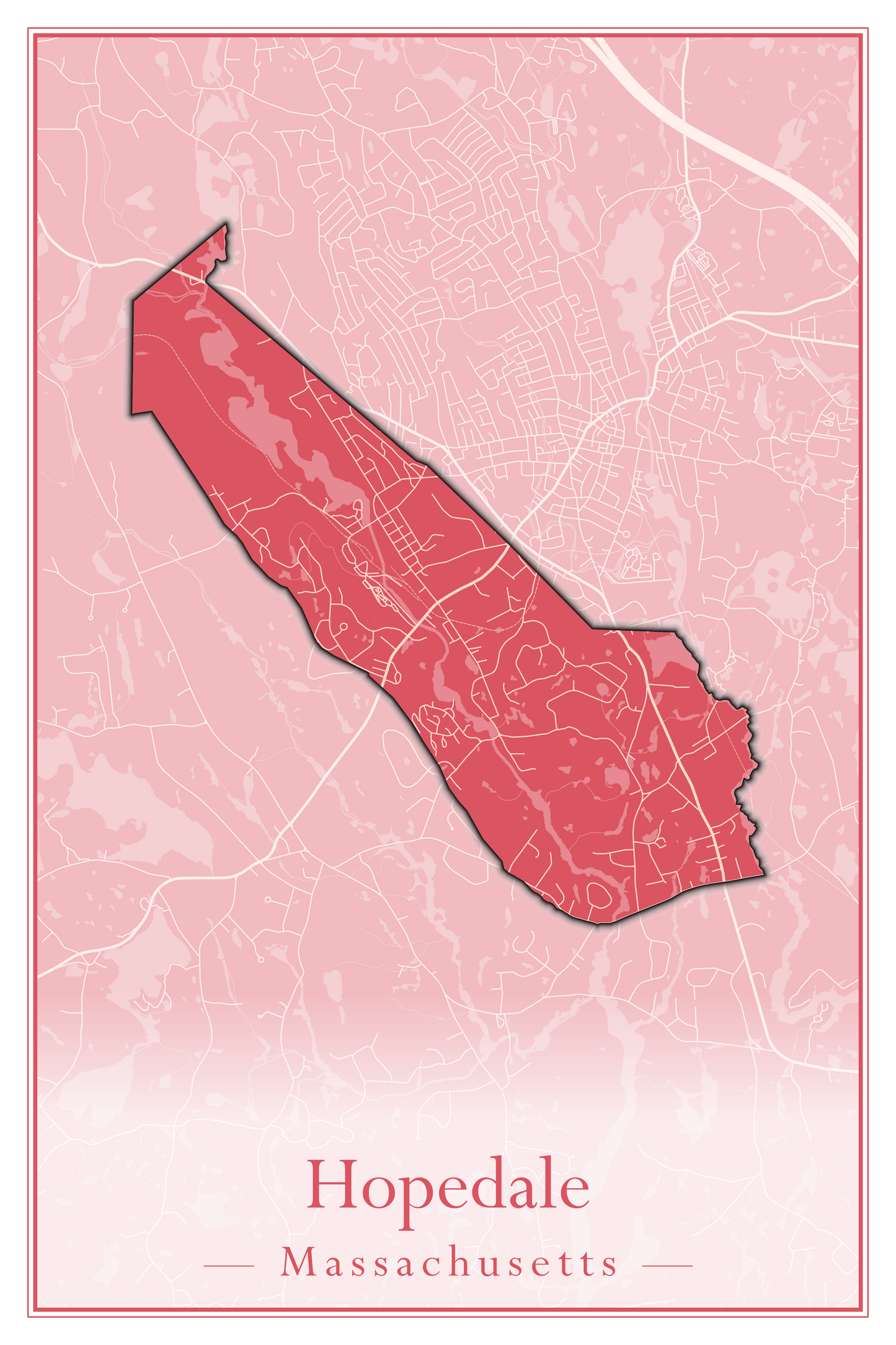 Massachusetts Towns - Street Map (Holyoke - Hubbardston)