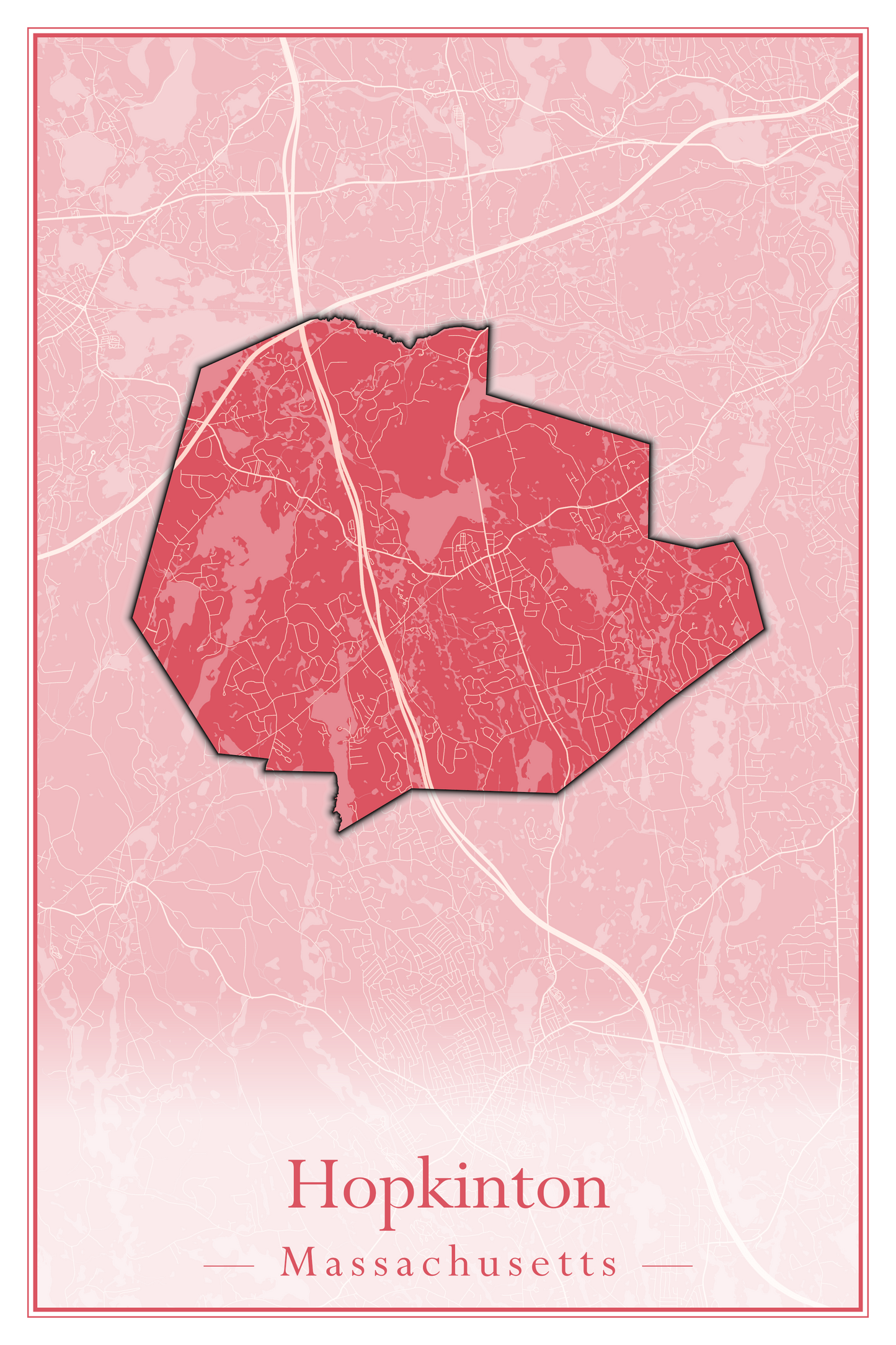 Massachusetts Towns - Street Map (Holyoke - Hubbardston)