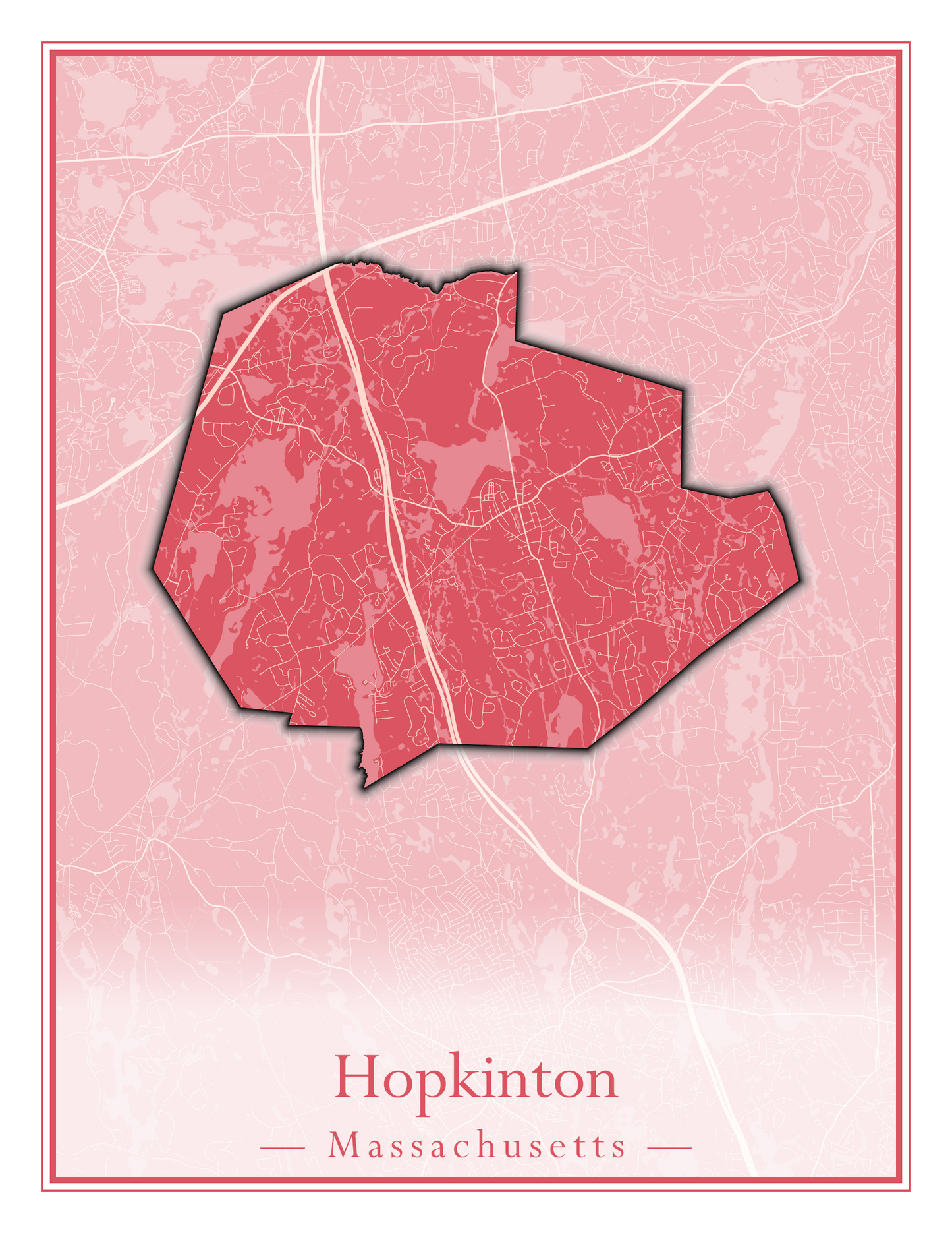 Massachusetts Towns - Street Map (Holyoke - Hubbardston)