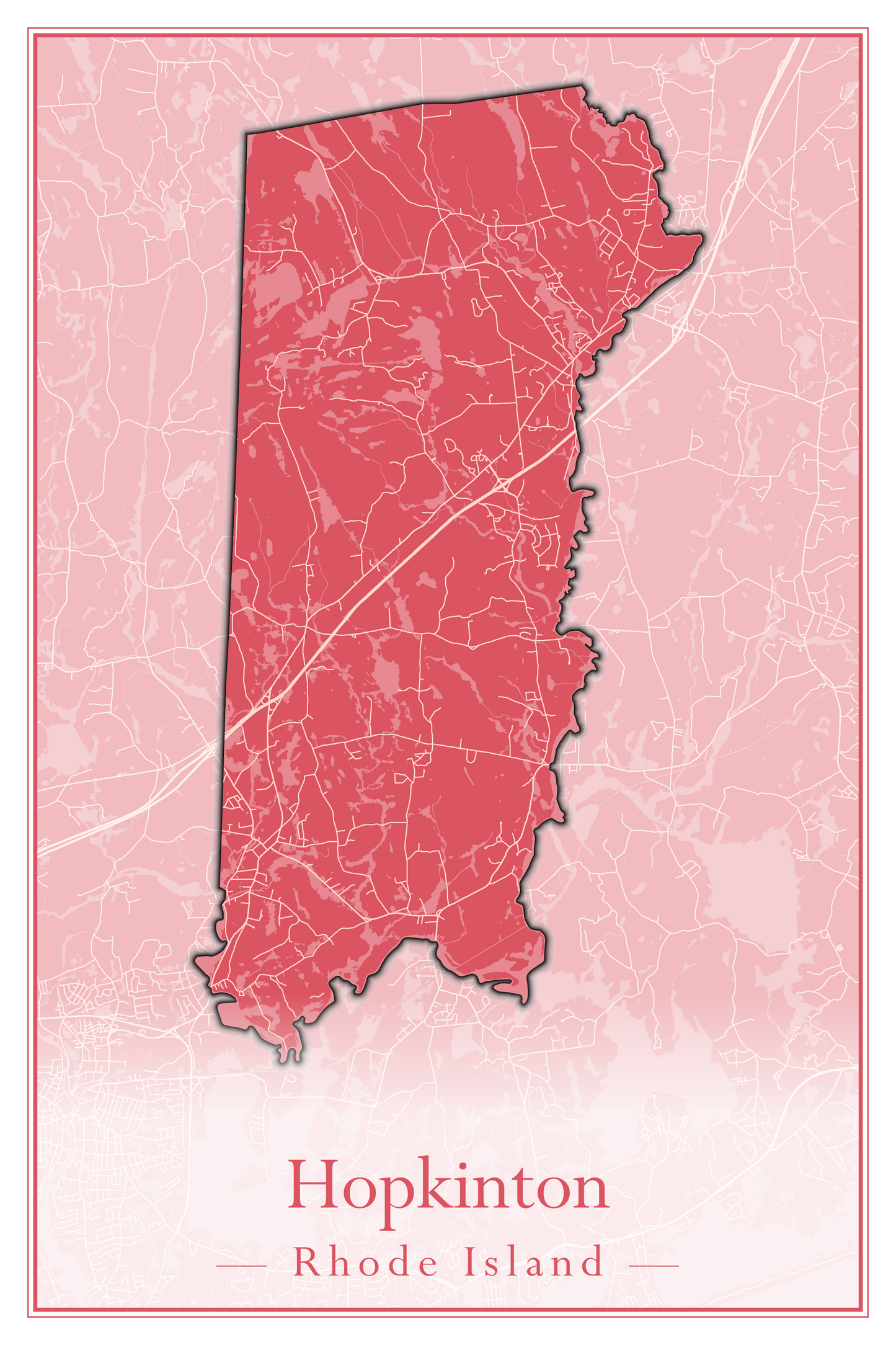 Rhode Island Towns - Street Map (Glocester - Johnston)