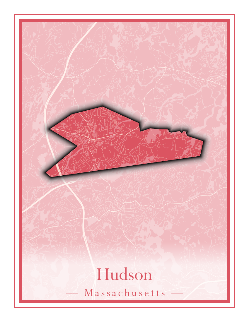 Massachusetts Towns - Street Map (Hudson - Ipswich)