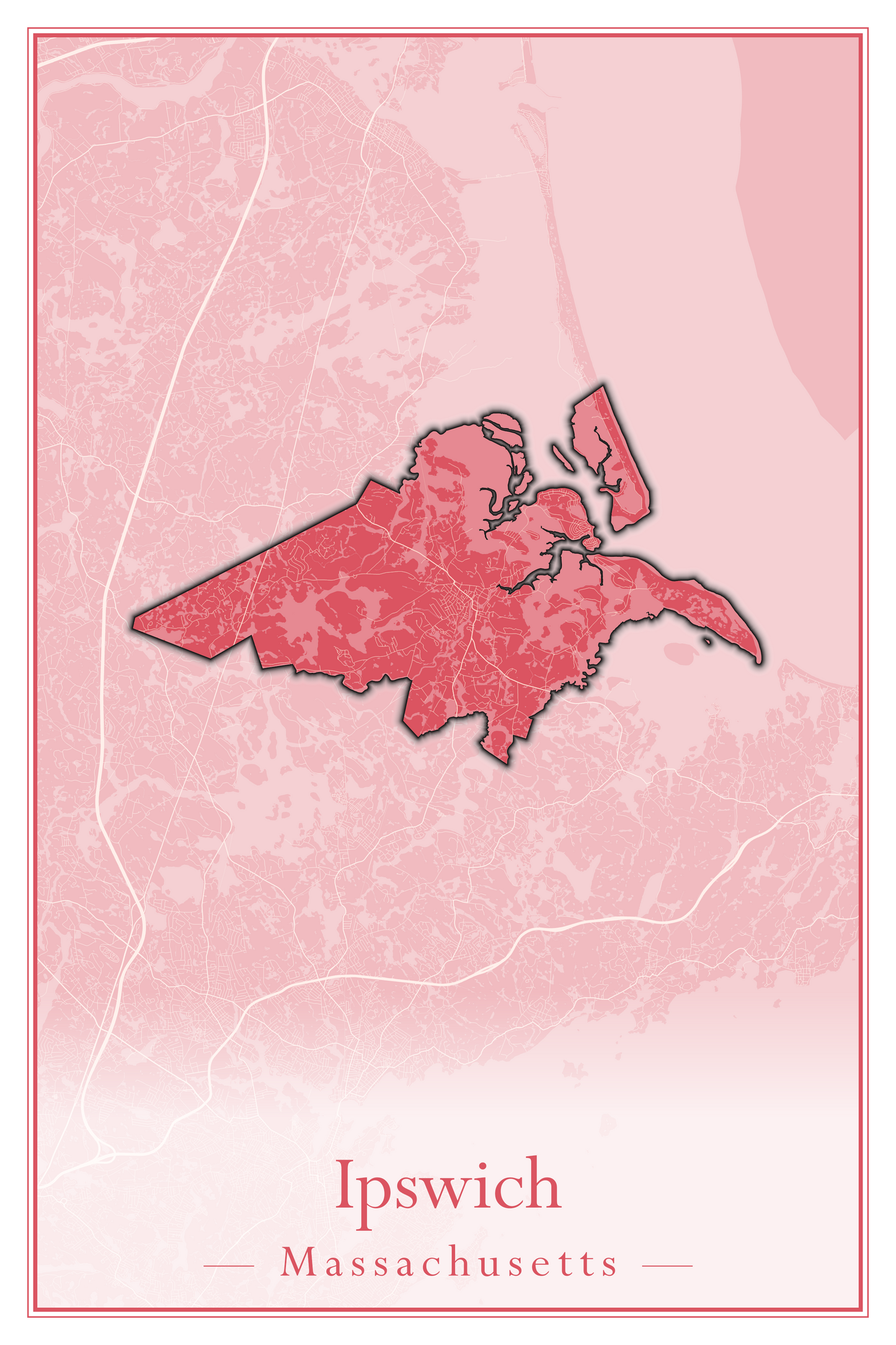 Massachusetts Towns - Street Map (Hudson - Ipswich)